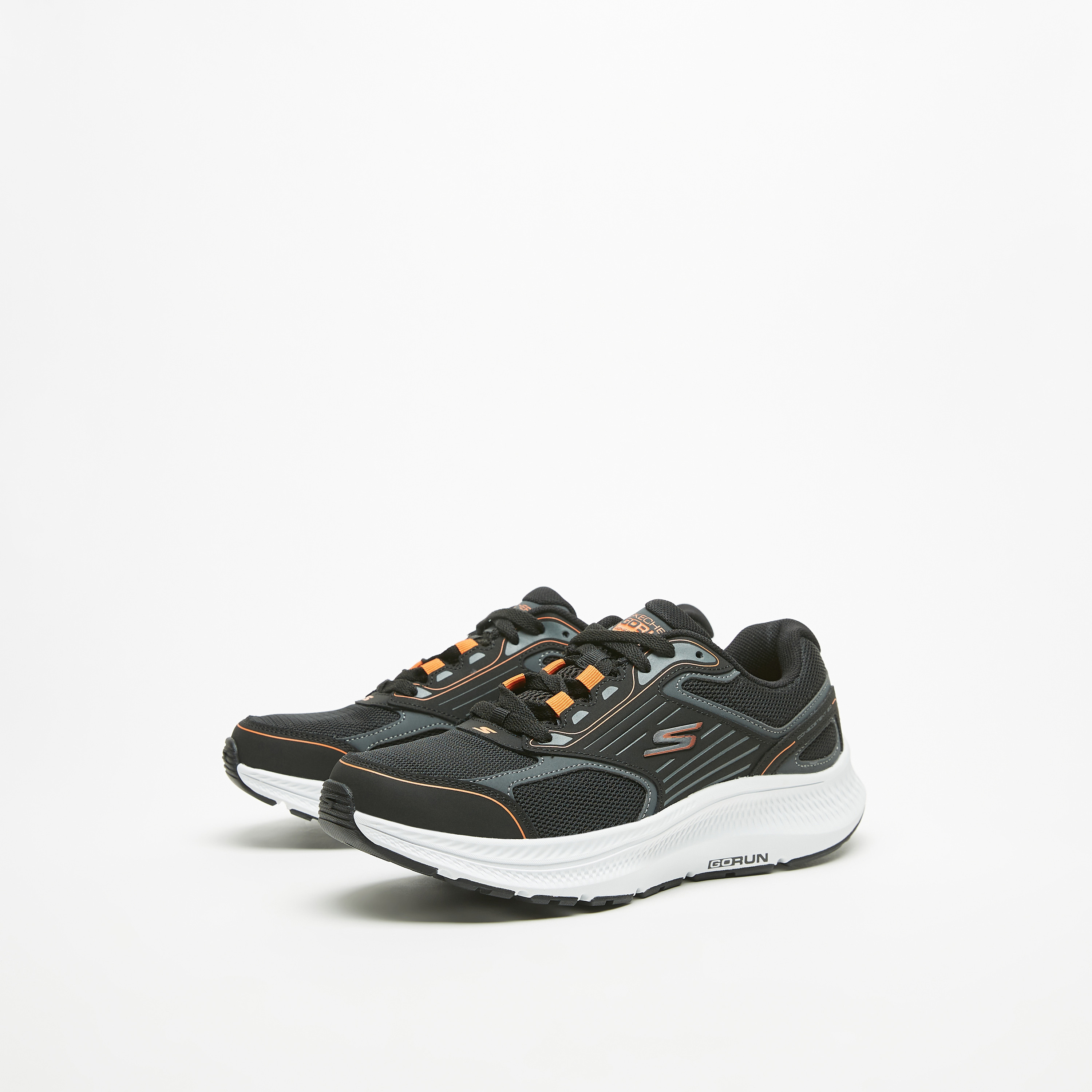 Skechers Go Run Consistent 2.0 Men Air Cooled Goga Mat Running Shoes 220866-BKOR | OE-sports-men-shoes-image-2