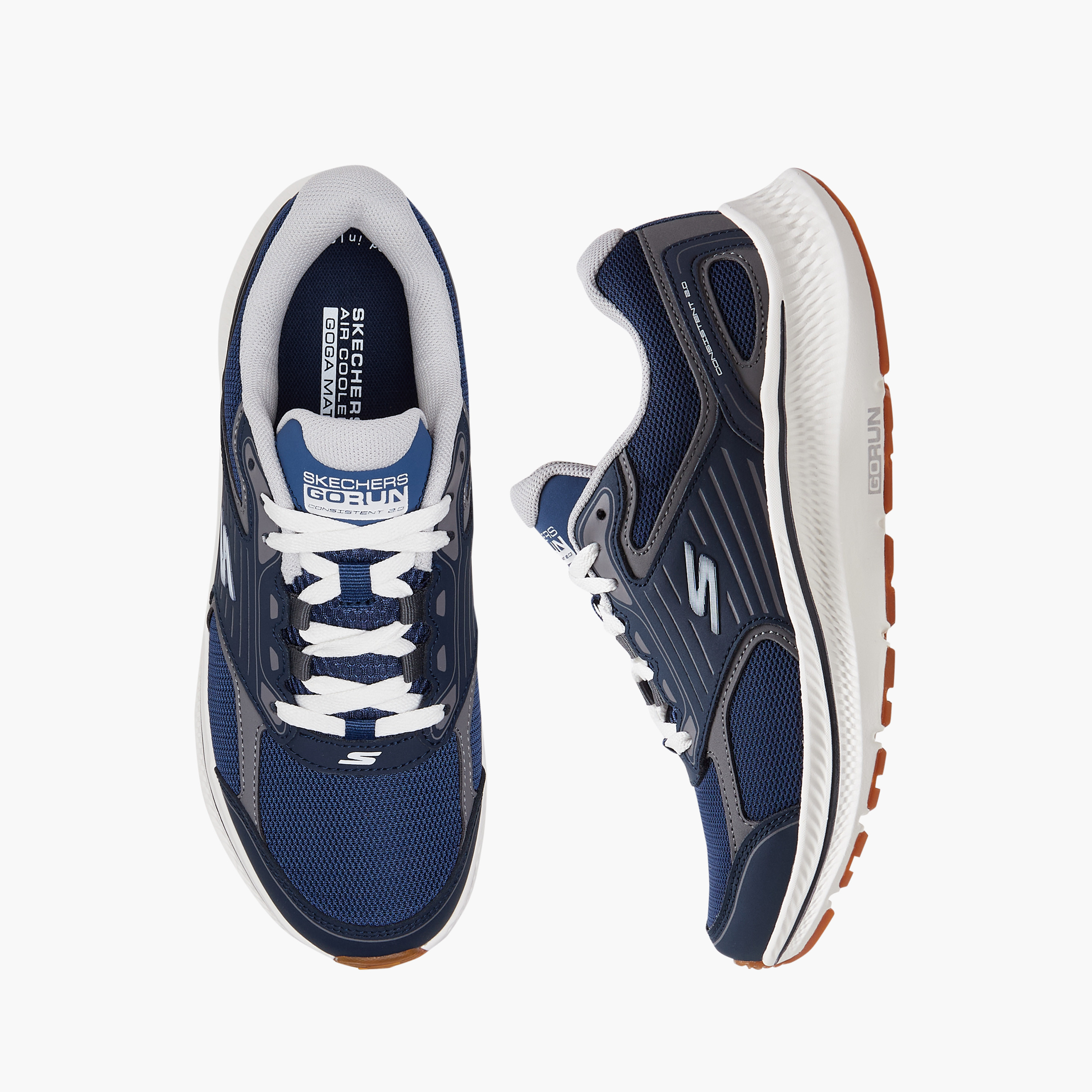 Skechers Go Run Consistent 2.0 Men Air Cooled Goga Mat Running Shoes 220866-BKOR | OE-sports-men-shoes-image-6