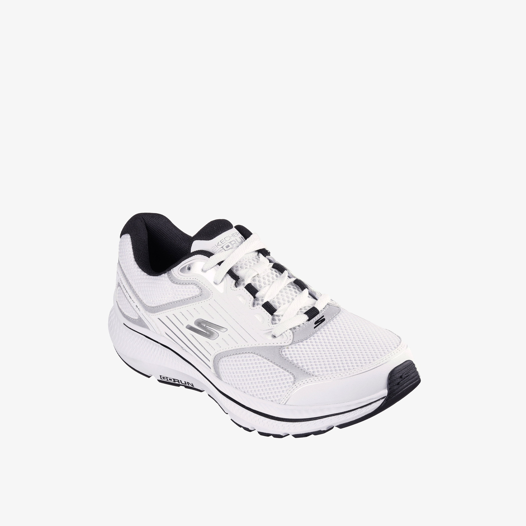 حذاء جري متعدد التصاميم برباط إغلاق للرجال من سكيتشرز - GO RUN CONSISTENT 2.0 - SILVER WOLF-sports-men-shoes-image-1
