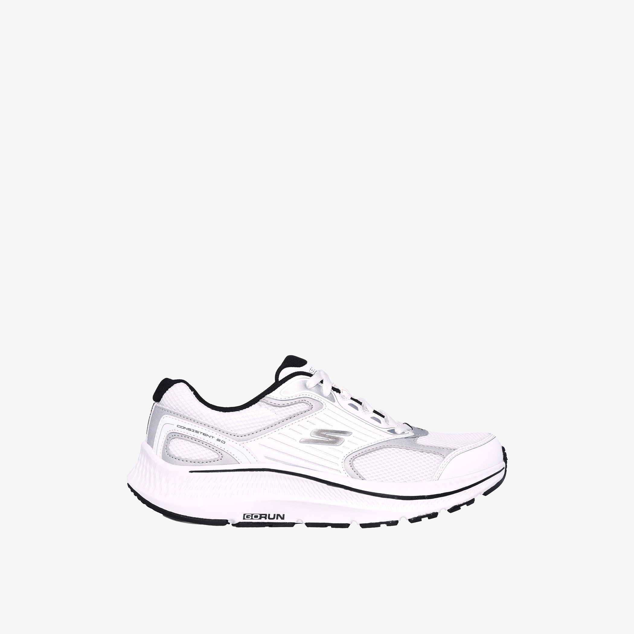 حذاء جري متعدد التصاميم برباط إغلاق للرجال من سكيتشرز - GO RUN CONSISTENT 2.0 - SILVER WOLF-sports-men-shoes-image-5