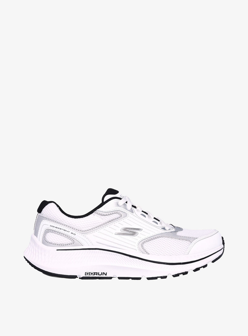حذاء جري متعدد التصاميم برباط إغلاق للرجال من سكيتشرز - GO RUN CONSISTENT 2.0 - SILVER WOLF-sports-men-shoes-image-5