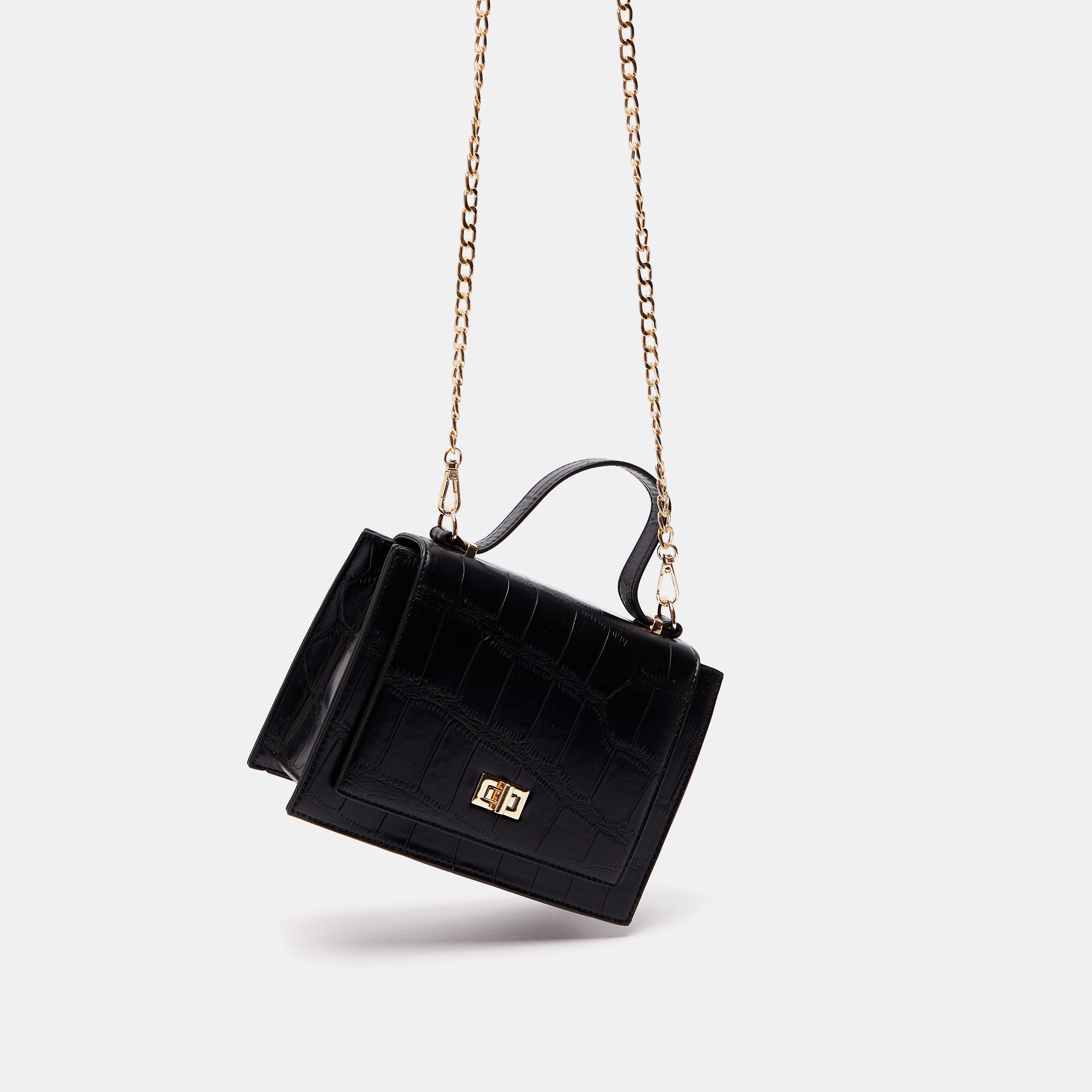 شنطة ساتشيل بارزة الملمس بتصميم جلد حيوانات وحزام سلسلة قابل للفصل-women-bagsandwallets-handbags-image-2