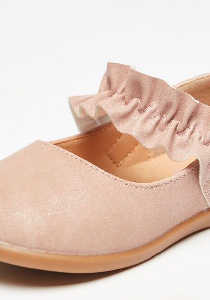 Barefeet Solid Round Toe Ballerina Shoes with Elasticated Strap