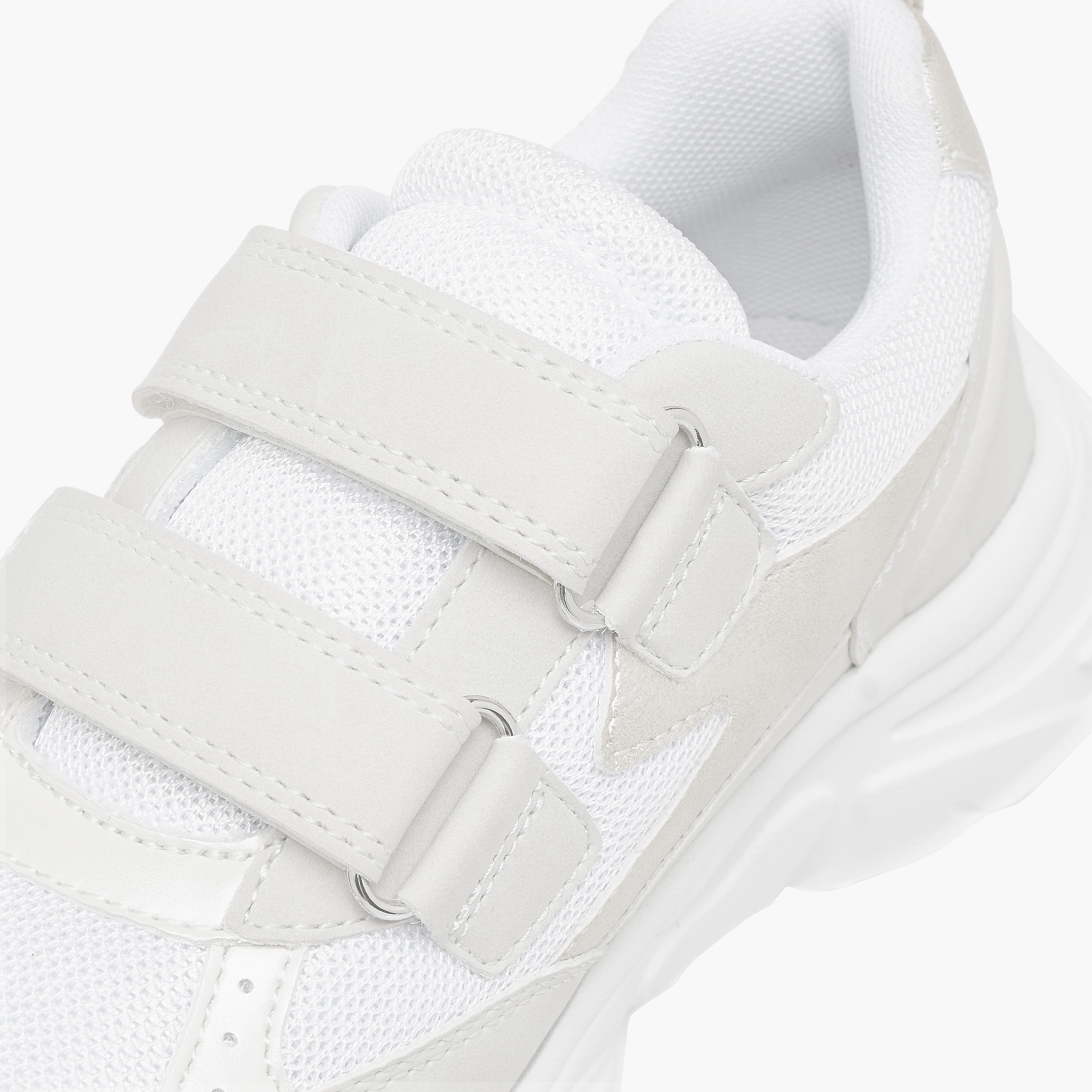 Little Missy Panelled Sneakers with Hook and Loop Closure-girls-shoes-sneakers-image-4