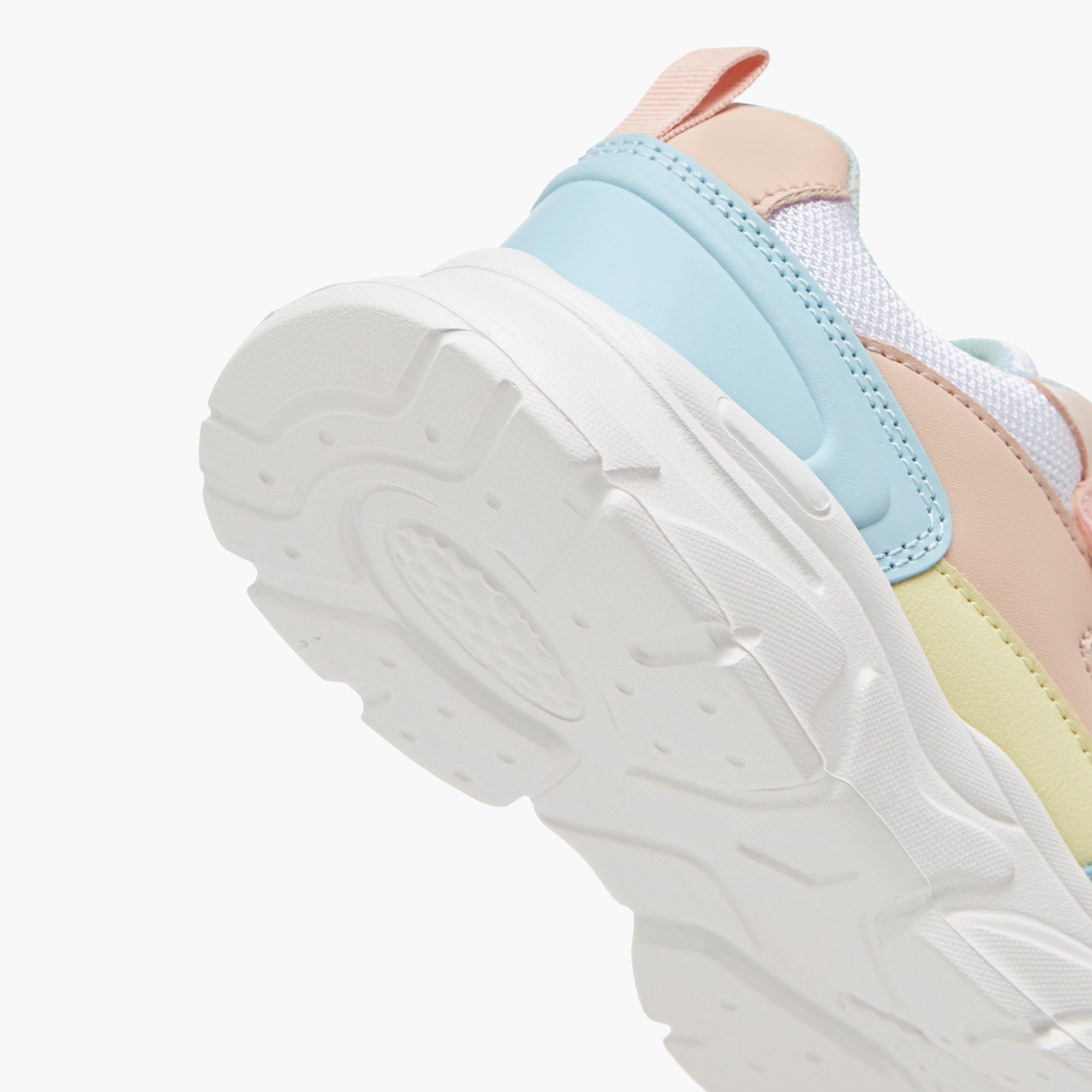 Little Missy Panelled Sneakers with Hook and Loop Closure-girls-shoes-sneakers-image-5