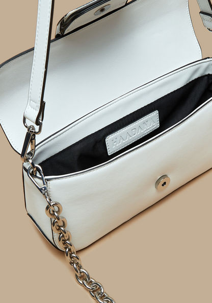 Haadana Solid Shoulder Bag with Buckle Detail-Women%27s Handbags-image-3