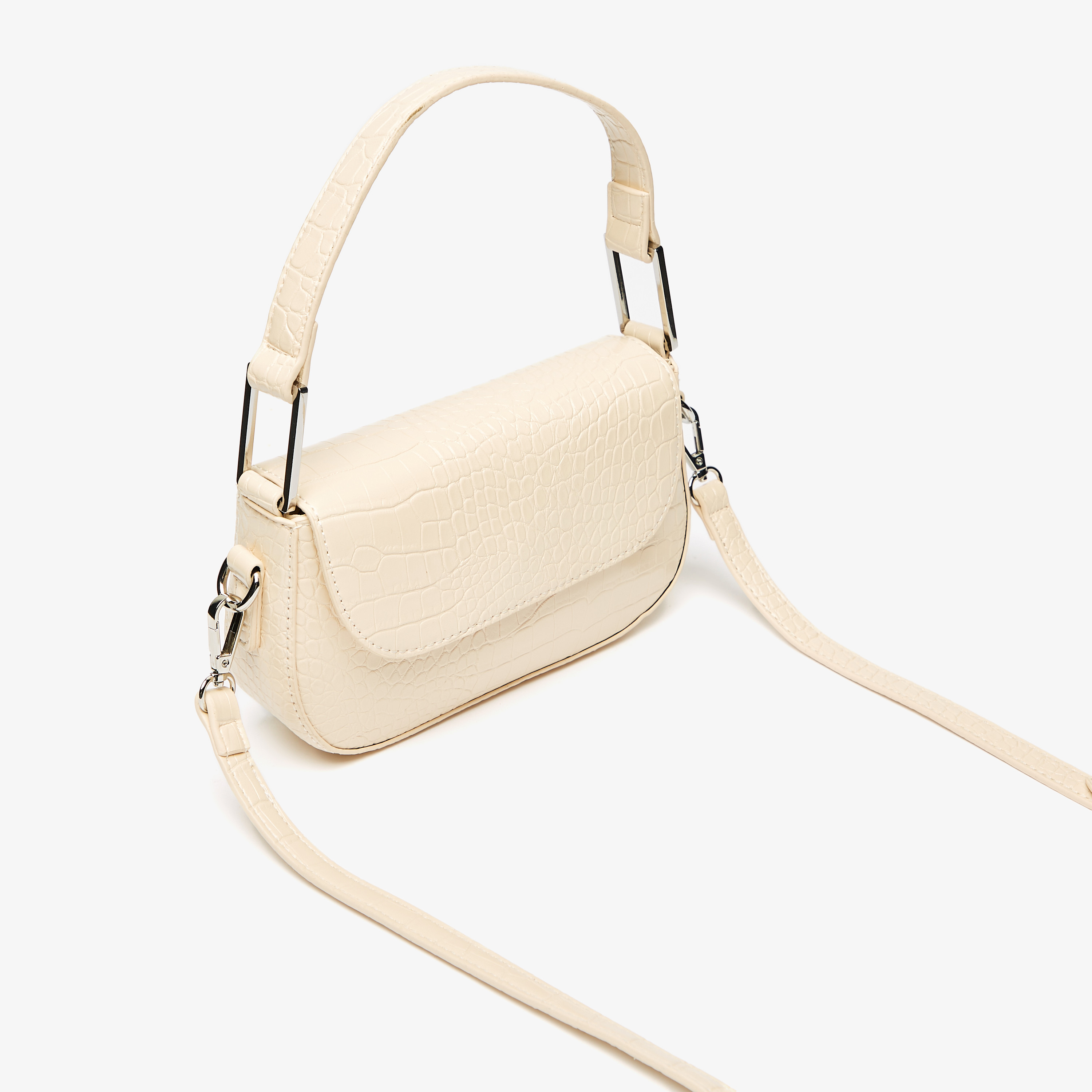 Textured Crossbody Bag with Detachable Strap and Button Closure-women-bagsandwallets-handbags-image-3