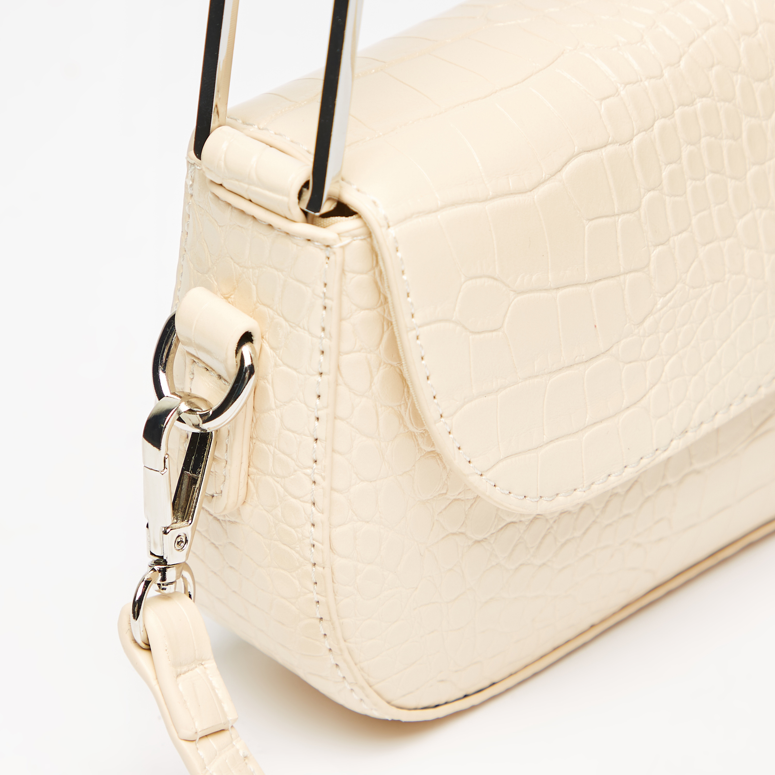 Textured Crossbody Bag with Detachable Strap and Button Closure-women-bagsandwallets-handbags-image-4