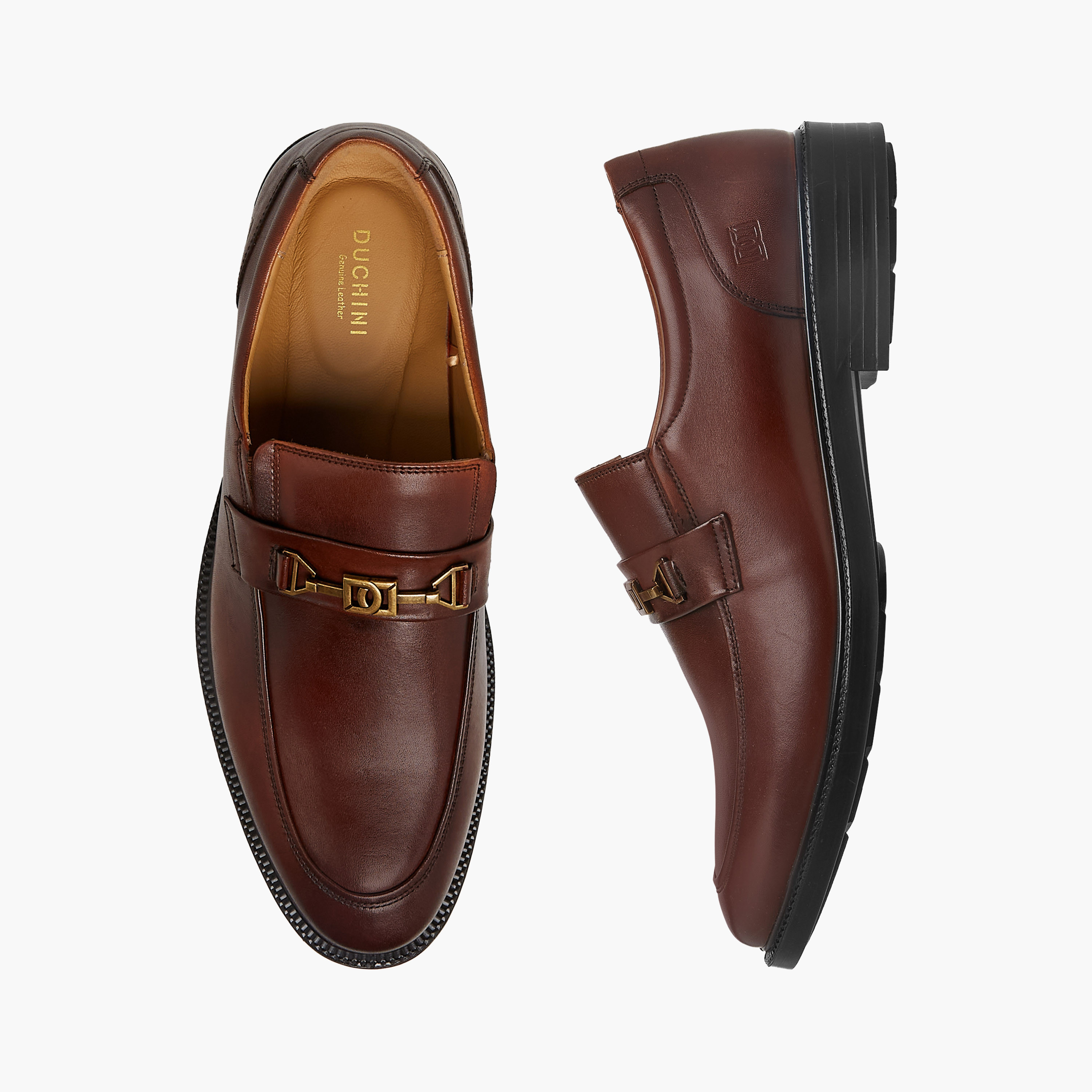 Duchini Men Solid Slip-On Leather Loafers-men-shoes-loafersandmoccasins-image-1