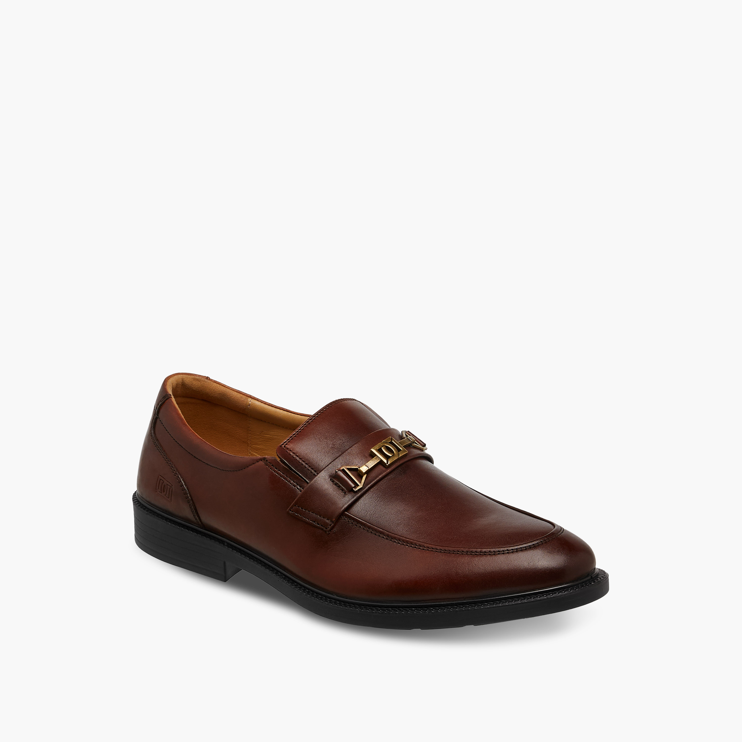 Duchini Men Solid Slip-On Leather Loafers-men-shoes-loafersandmoccasins-image-2