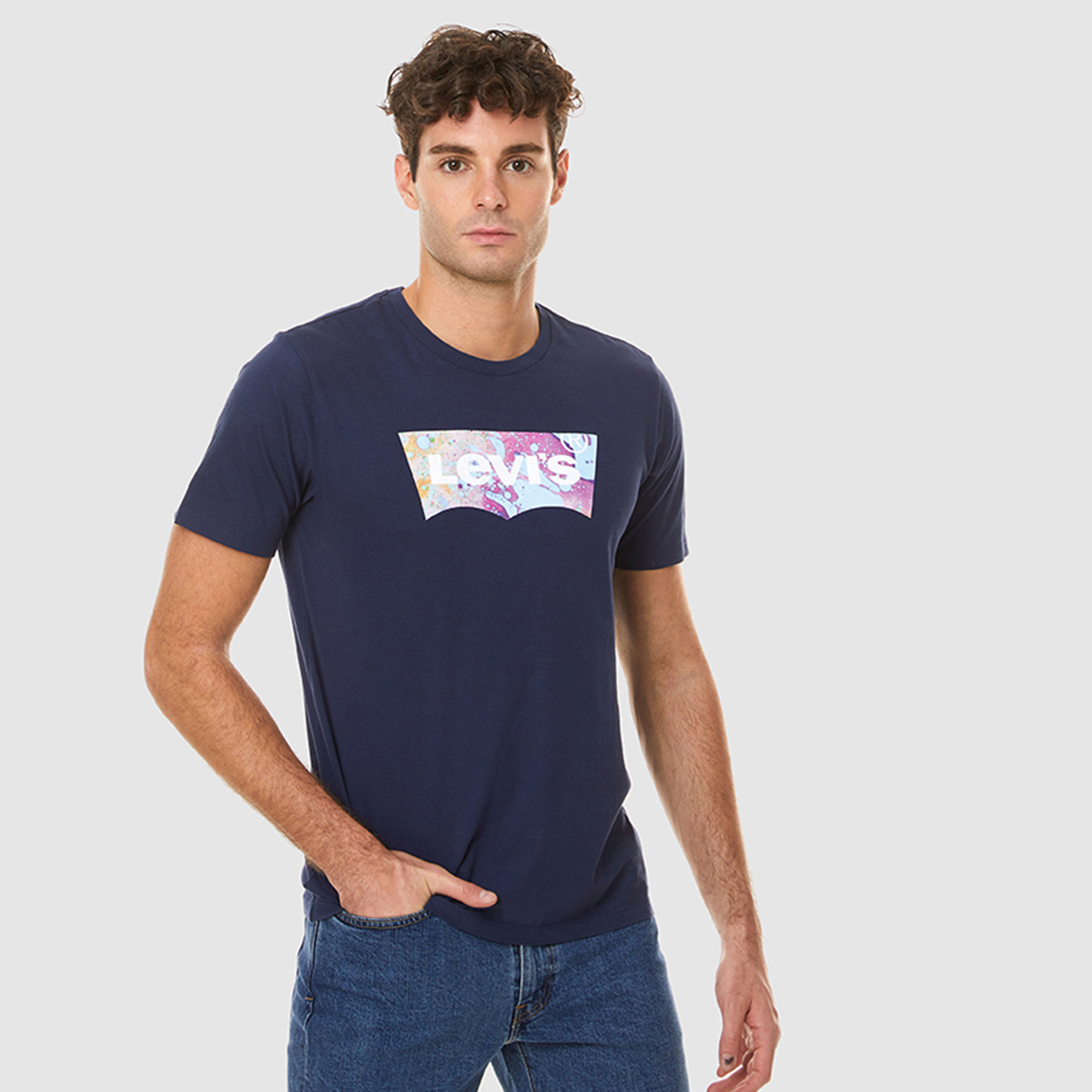 Levi's Men Blue Graphic Crew Neck Short Sleeves T-Shirt-men-clothing-tshirtsandpolos-tshirts-image-1