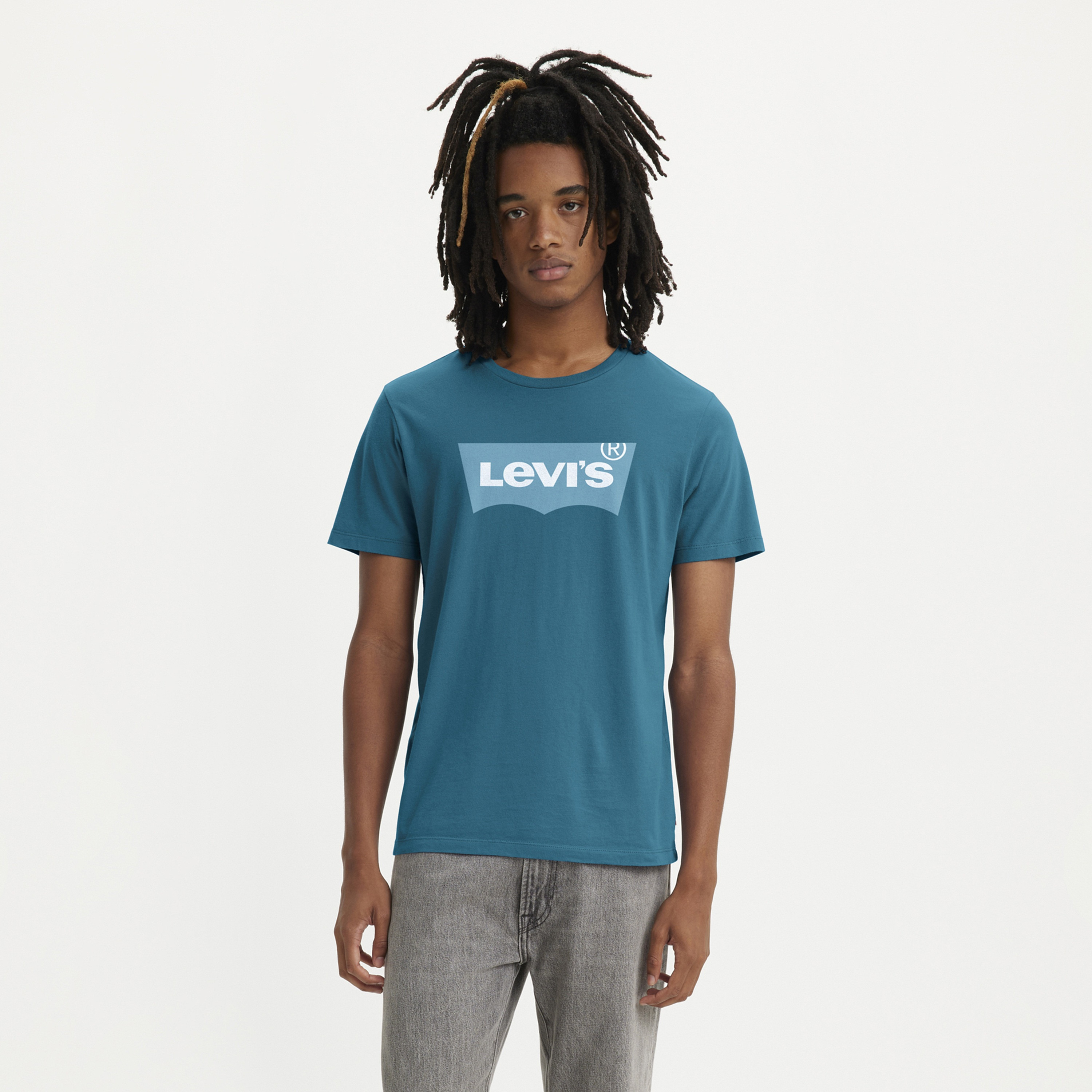 تيشيرت ليفايز بأكمام قصيرة وياقة دائرية مع شعار-men-clothing-tshirtsandpolos-tshirts-image-1