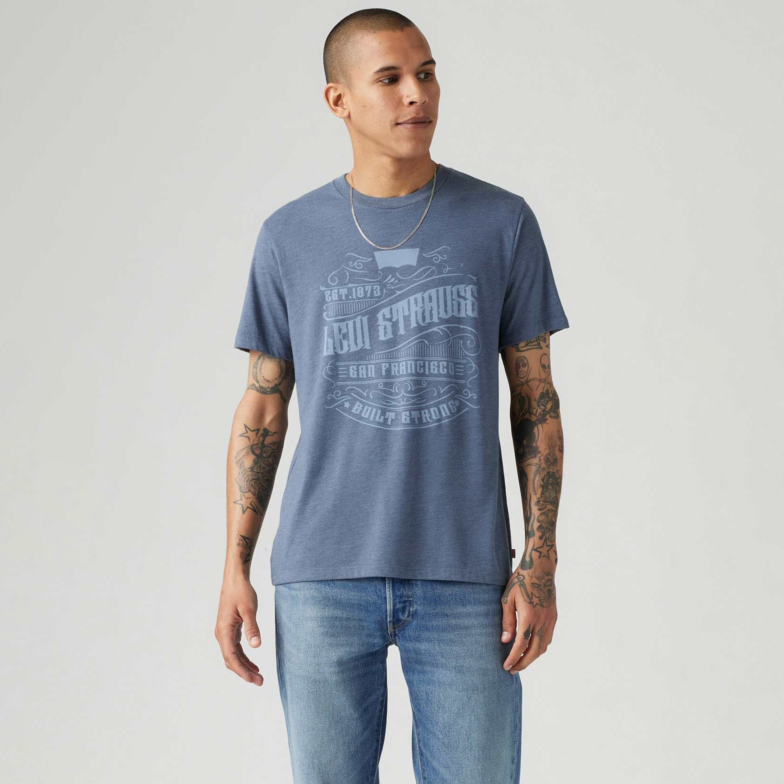 Levi's Printed Crew Neck Short Sleeves Men's T-Shirt-men-clothing-tshirtsandpolos-tshirts-image-1