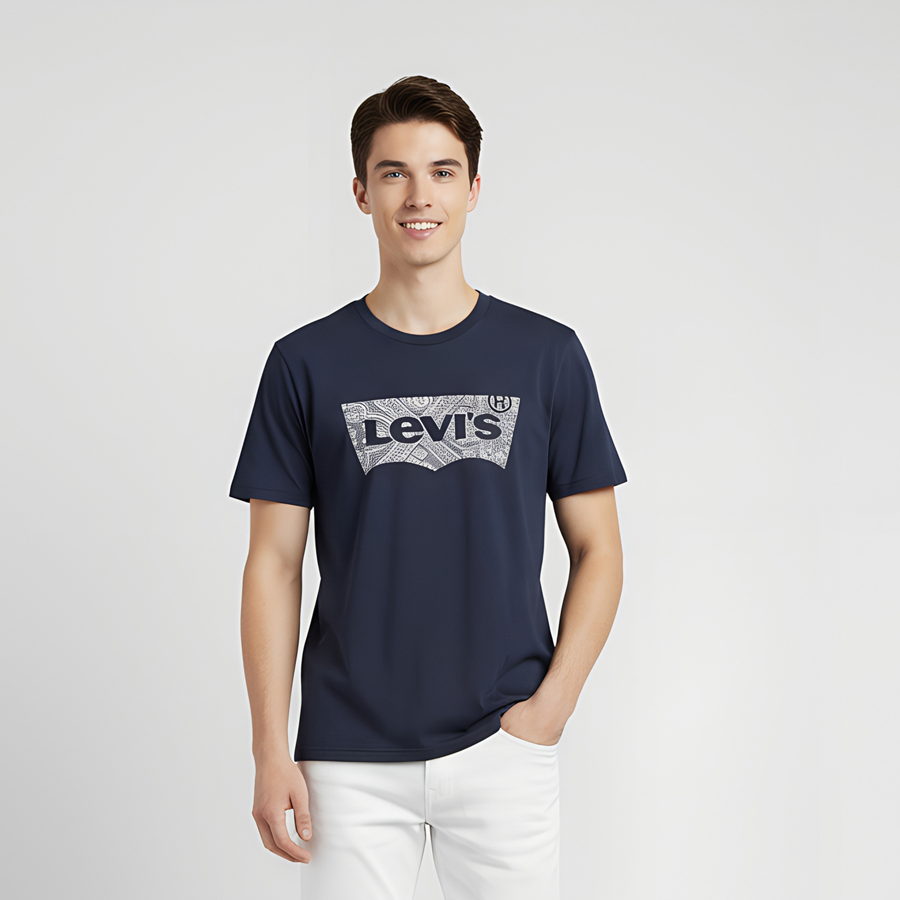 تي شيرت رجالي بأكمام قصيرة ورقبة دائرية وطبعة جرافيكية من ليفايس-men-clothing-tshirtsandpolos-tshirts-image-1