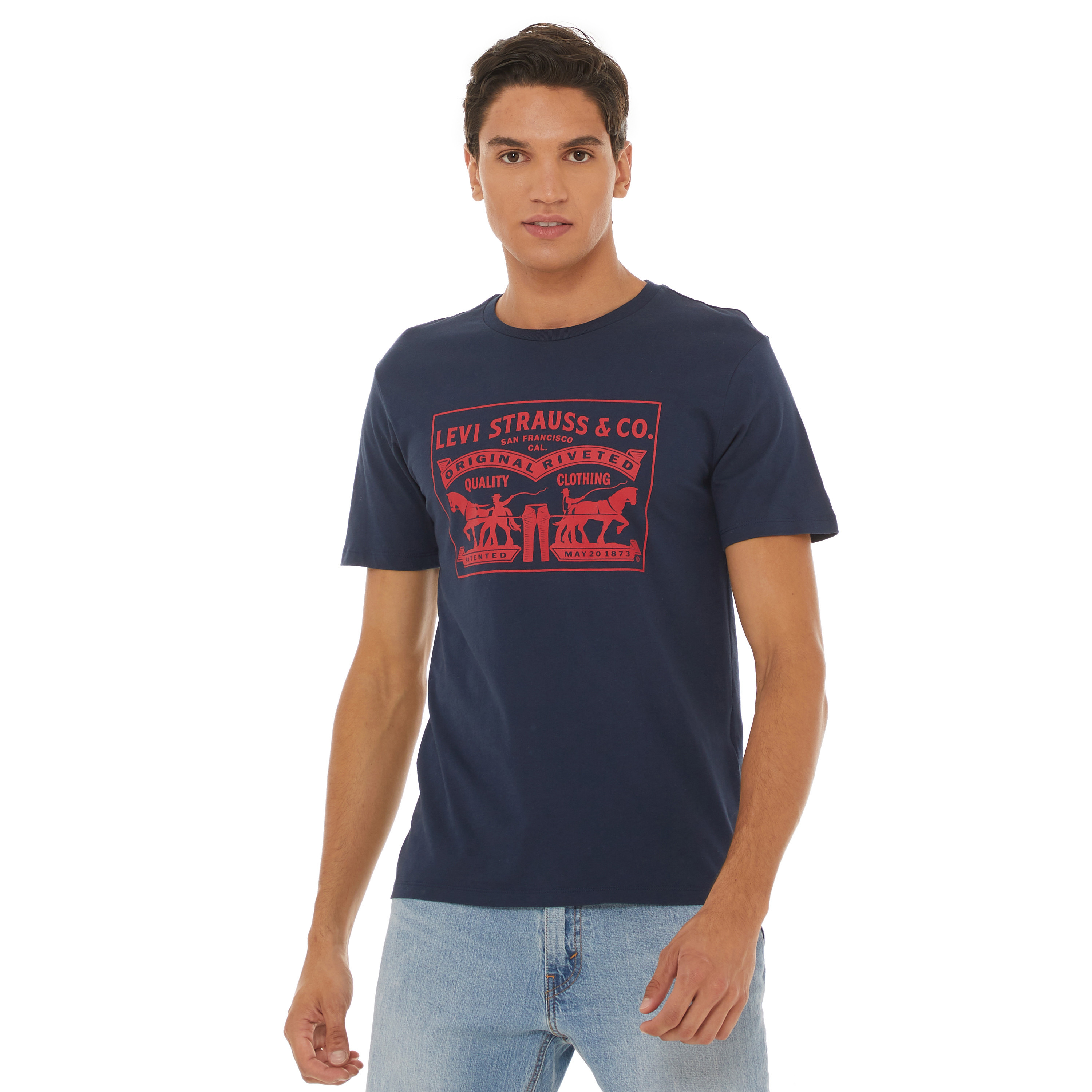 Levi's Men Blue Printed Crew Neck Short Sleeves T-Shirt-men-clothing-tshirtsandpolos-tshirts-image-1