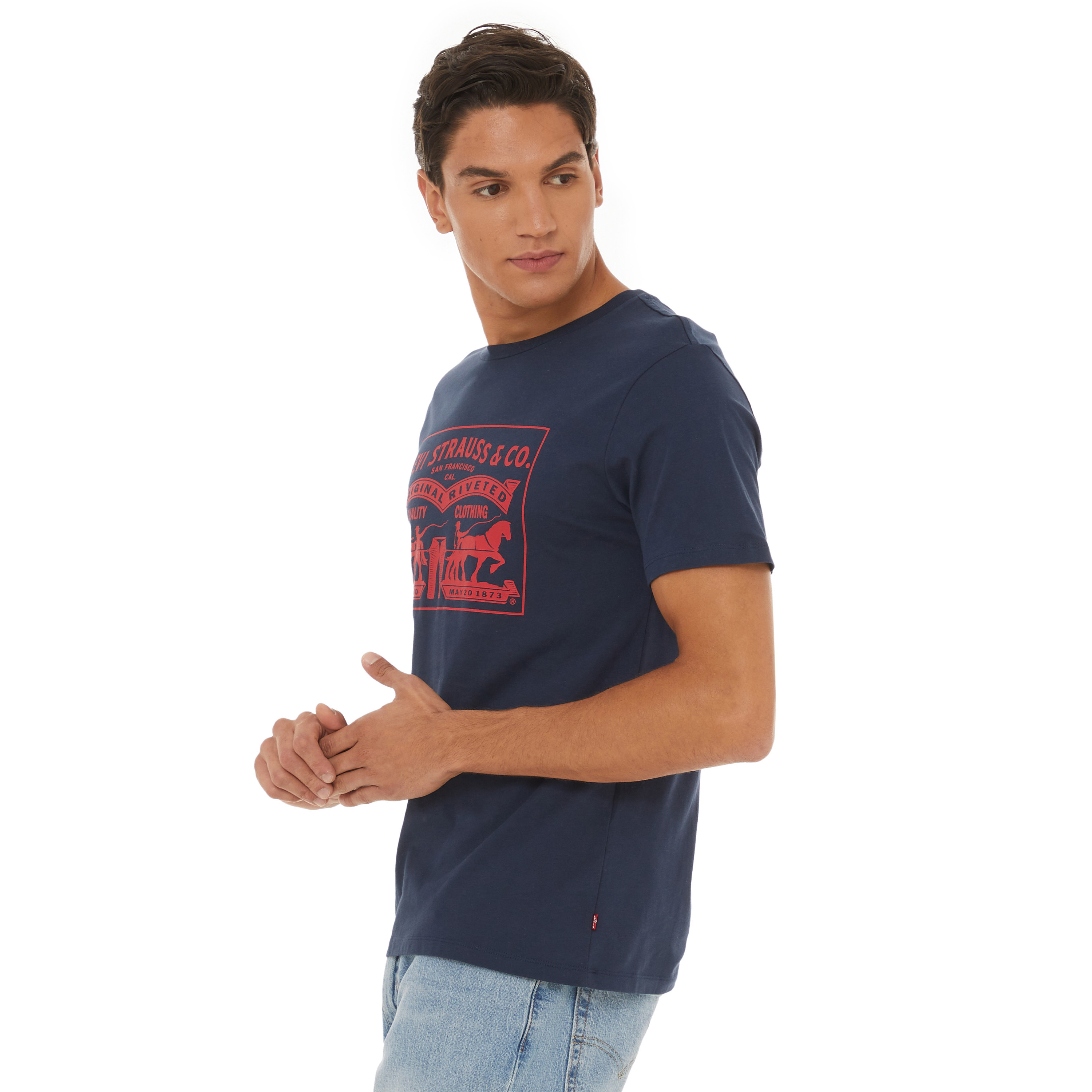 Levi's Men Blue Printed Crew Neck Short Sleeves T-Shirt-men-clothing-tshirtsandpolos-tshirts-image-3