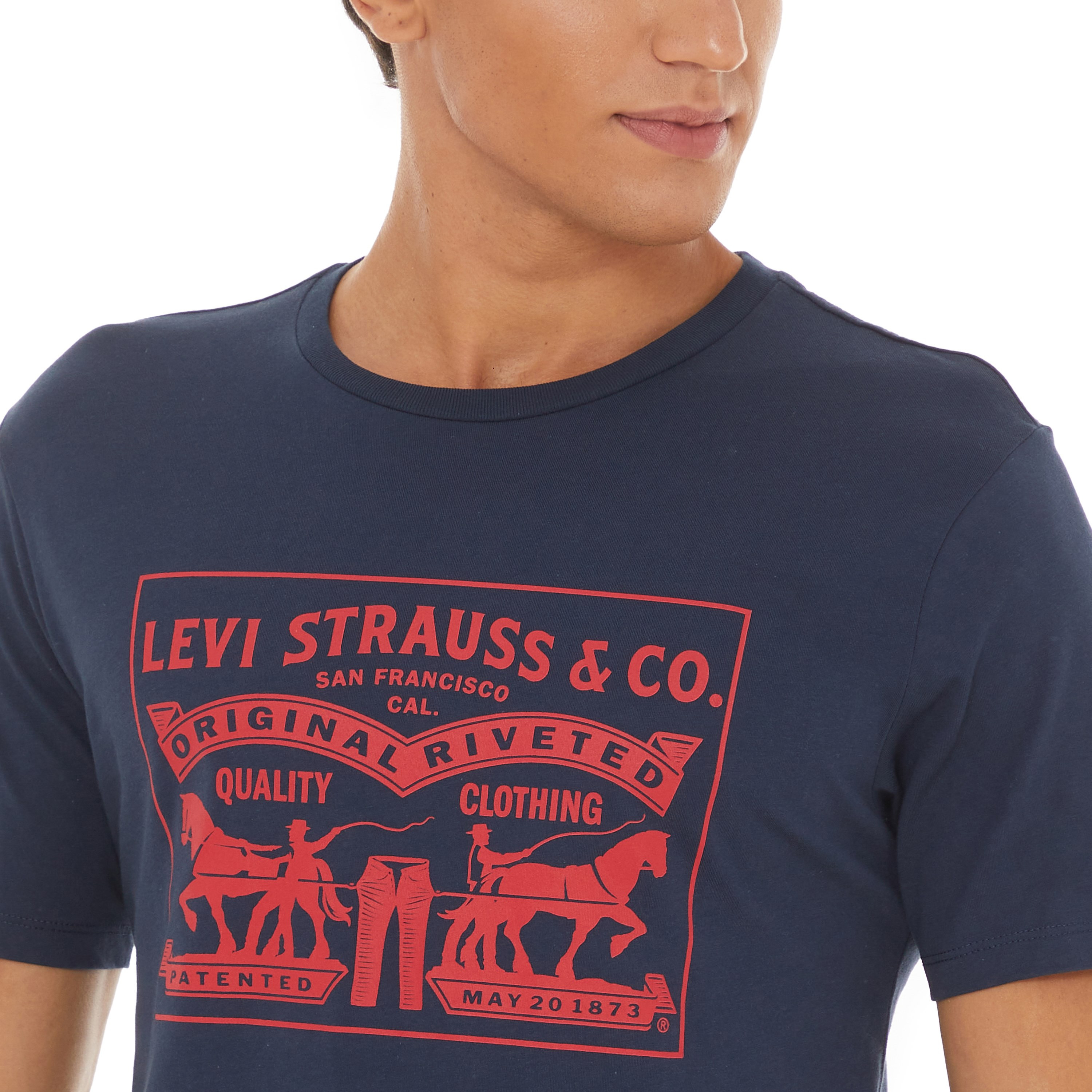 Levi's Men Blue Printed Crew Neck Short Sleeves T-Shirt-men-clothing-tshirtsandpolos-tshirts-image-4