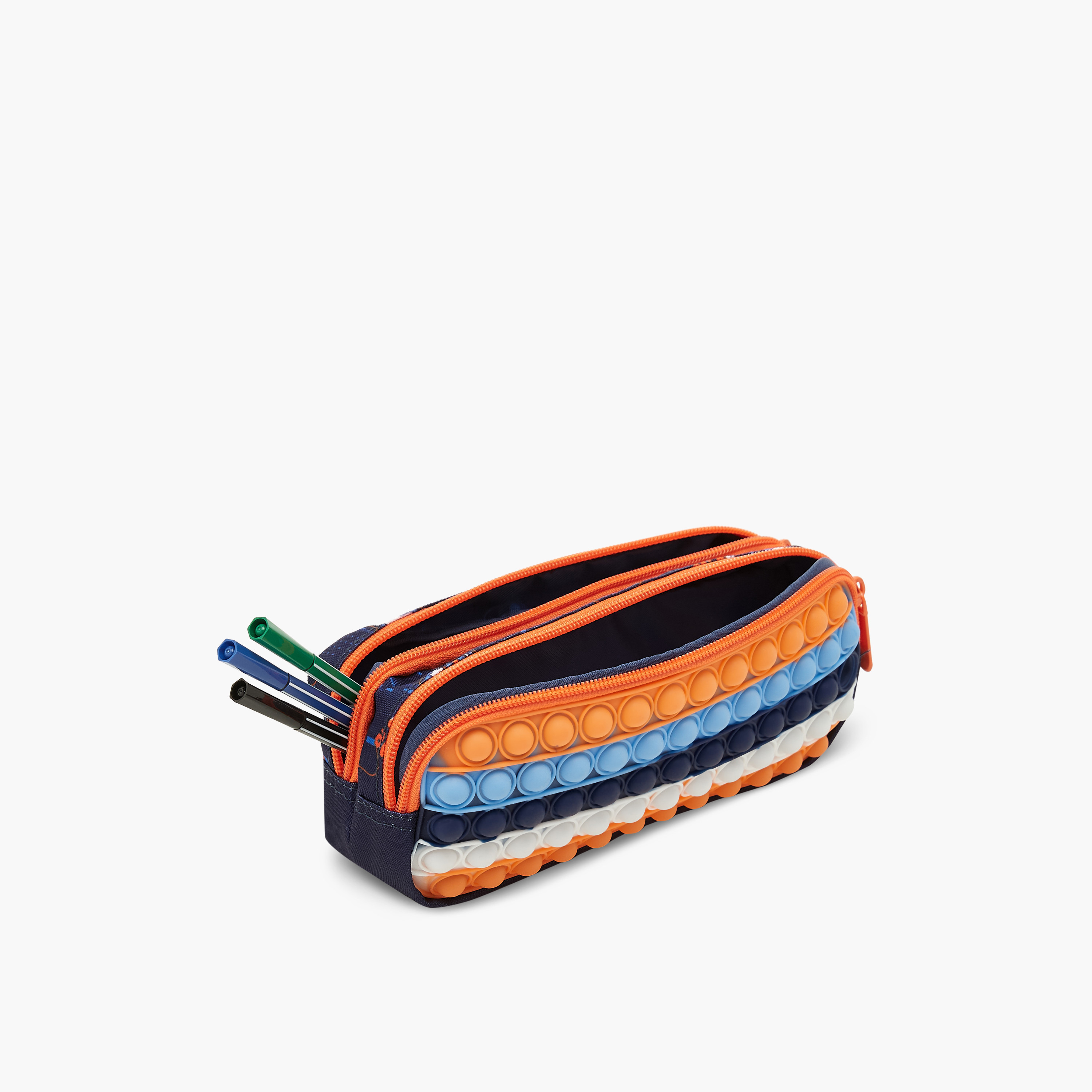 LBL by Shoexpress Pop-It Striped 2-Compartment Pencil Case-school-stationery-pencilcases-image-5