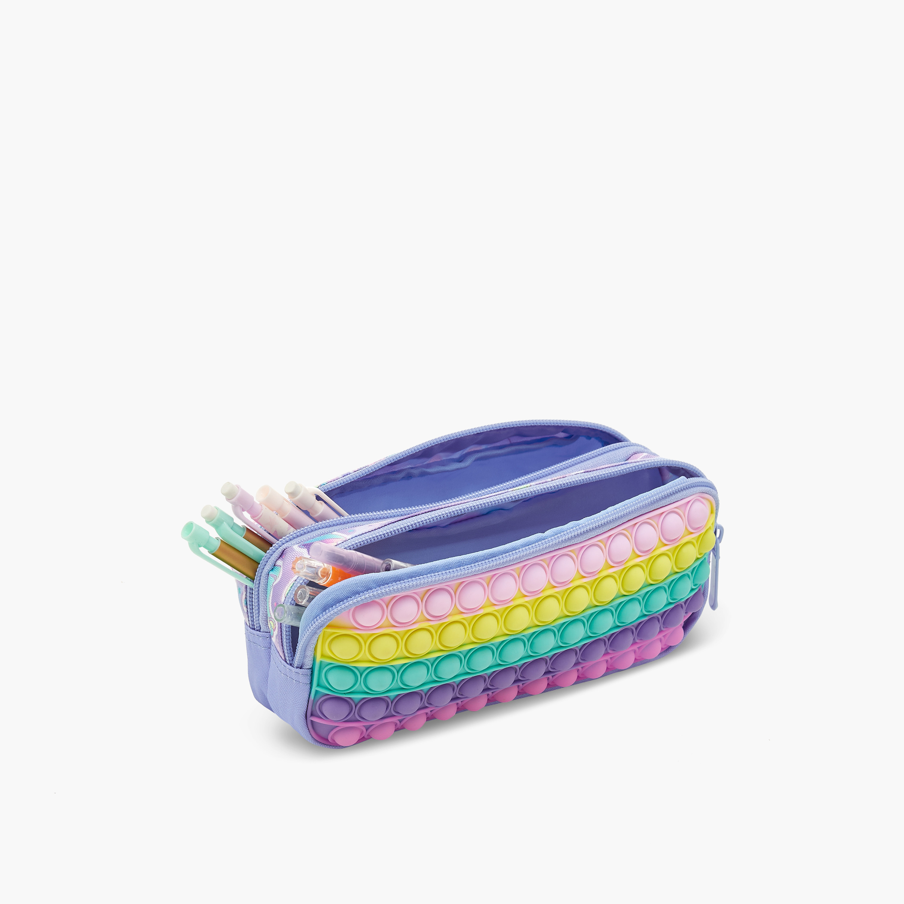 Flora Bella Pop-It Striped 2-Compartment Pencil Case-school-stationery-accessories-image-5