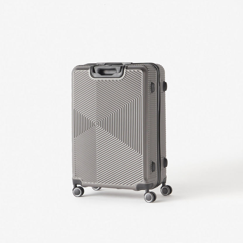WAVE Textured Hardcase Luggage Trolley Bag with Wheels and Retractable Handle-Luggage-image-3