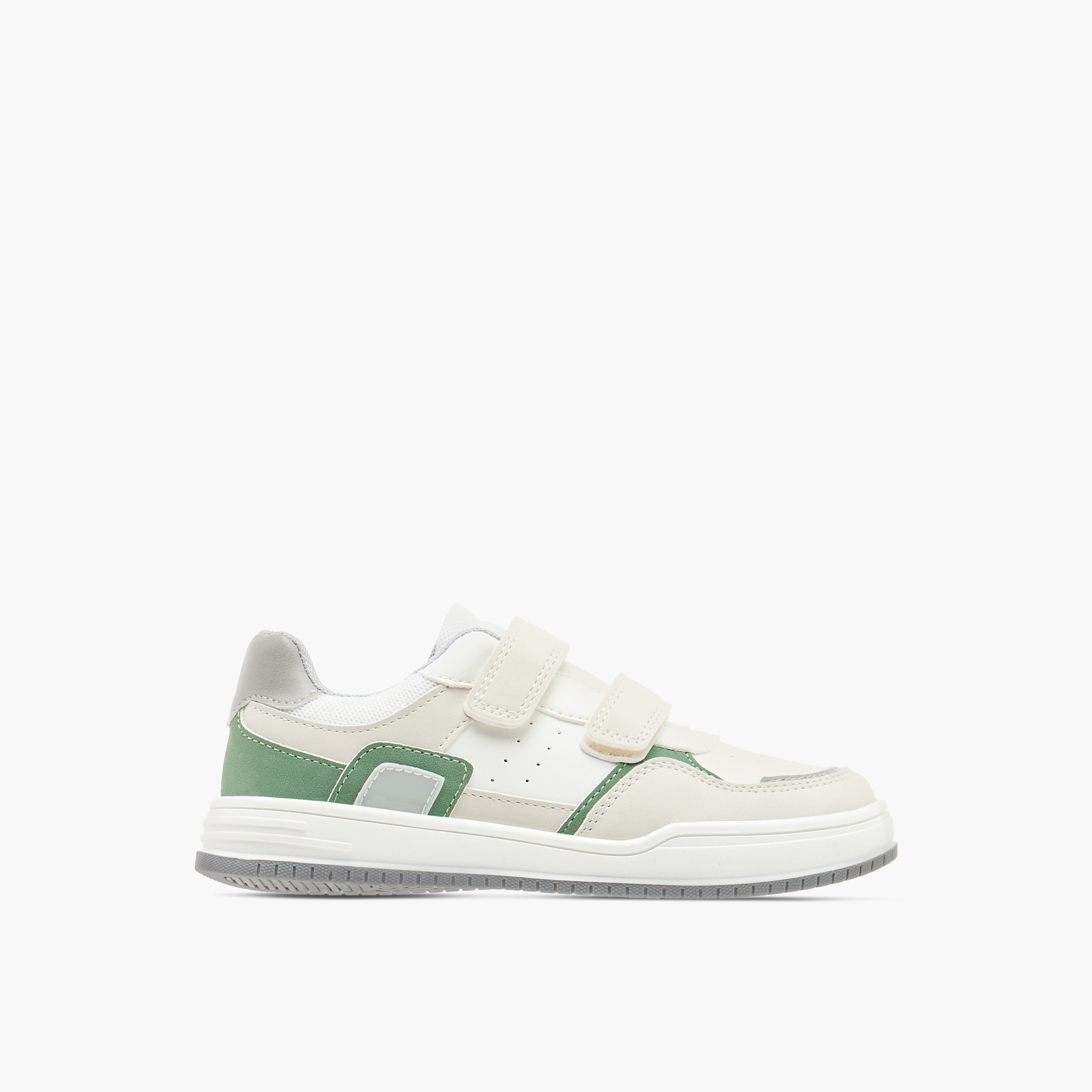 Juniors Panelled Sneakers with Hook and Loop Closure-boys-shoes-sneakers-image-3