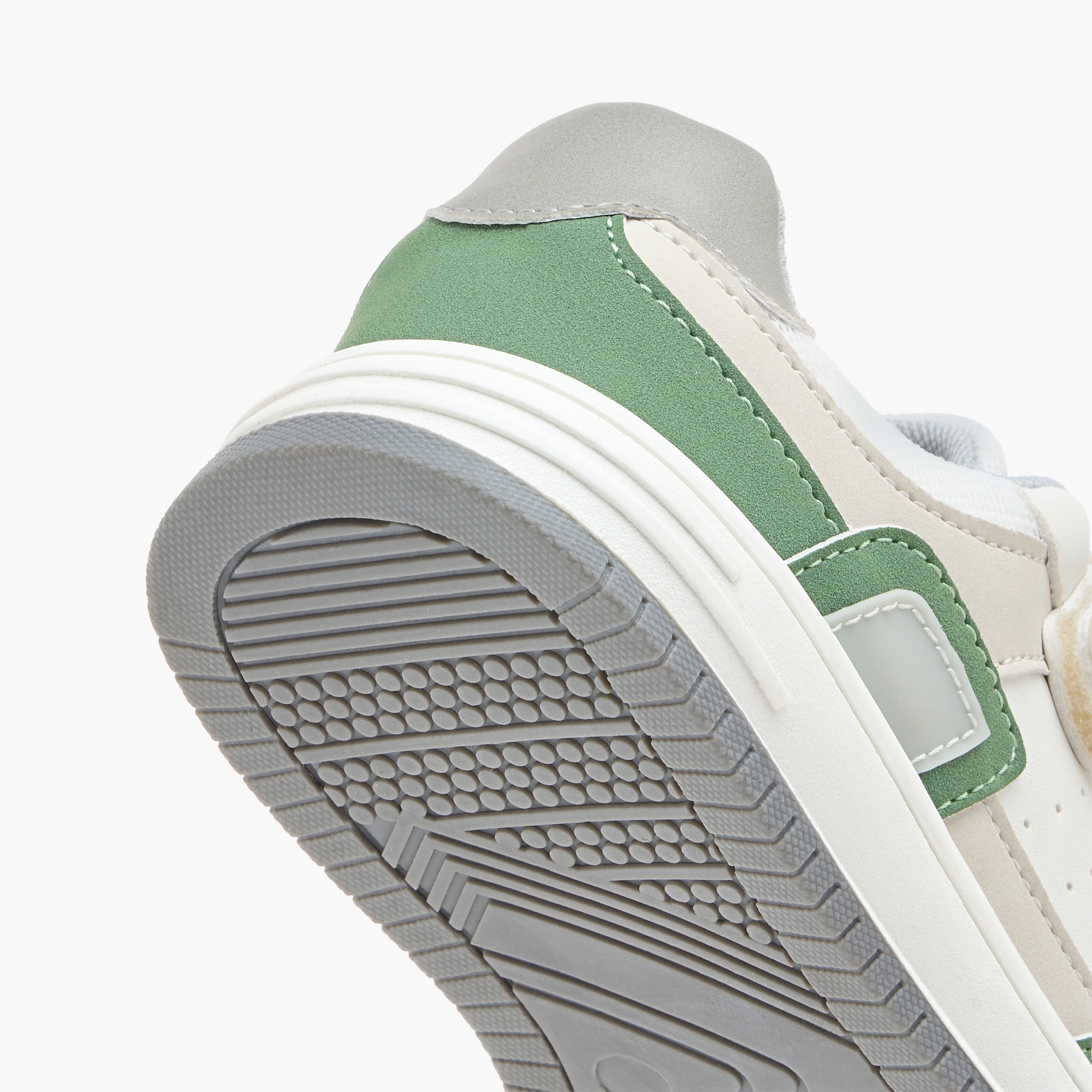 Juniors Panelled Sneakers with Hook and Loop Closure-boys-shoes-sneakers-image-5