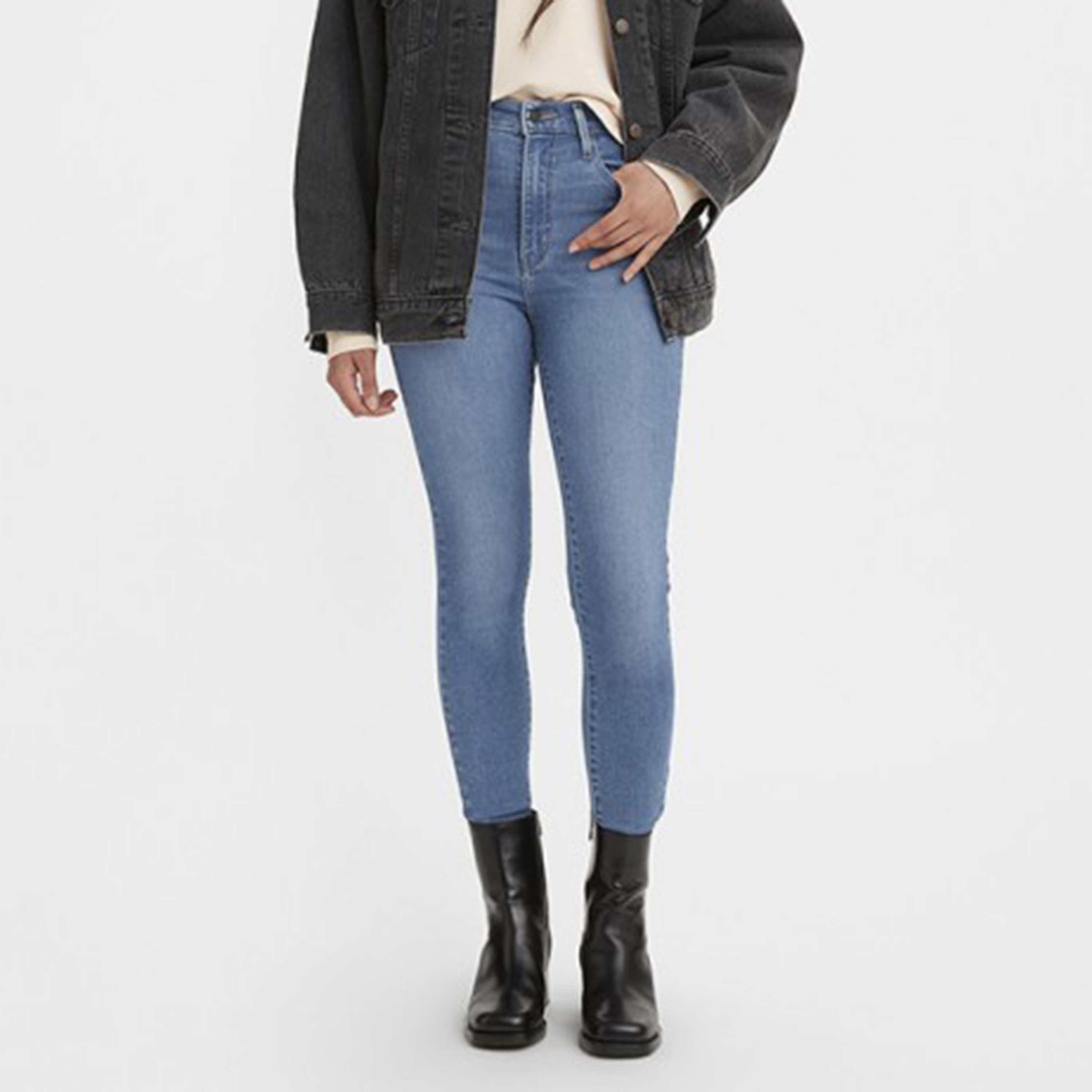 بنطال جينز من ليفايز ذو سكيني فت وجيب مع عالي الارتفاع بلون انديجو-women-clothing-bottoms-jeans-image-1