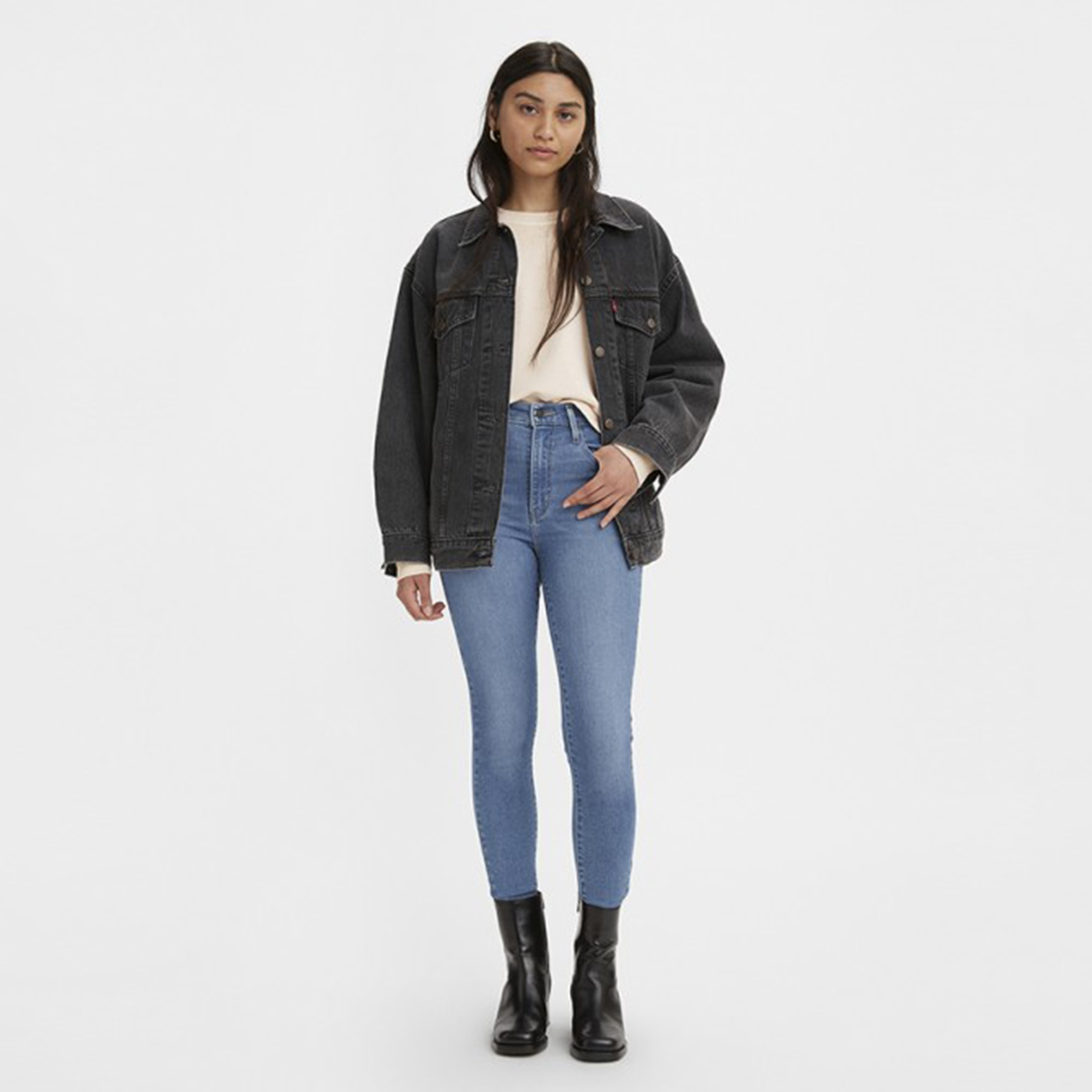 بنطال جينز من ليفايز ذو سكيني فت وجيب مع عالي الارتفاع بلون انديجو-women-clothing-bottoms-jeans-image-3