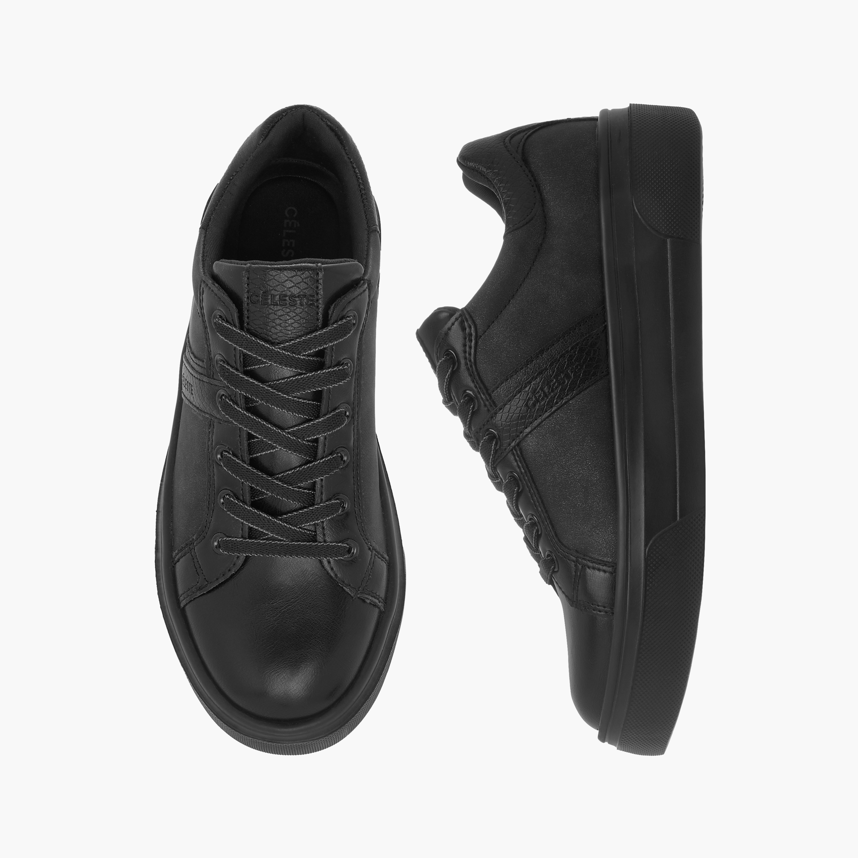 حذاء سنيكرز سادة بكاحل ورباط إغلاق للنساء من سيليست-women-shoes-sneakers-image-1