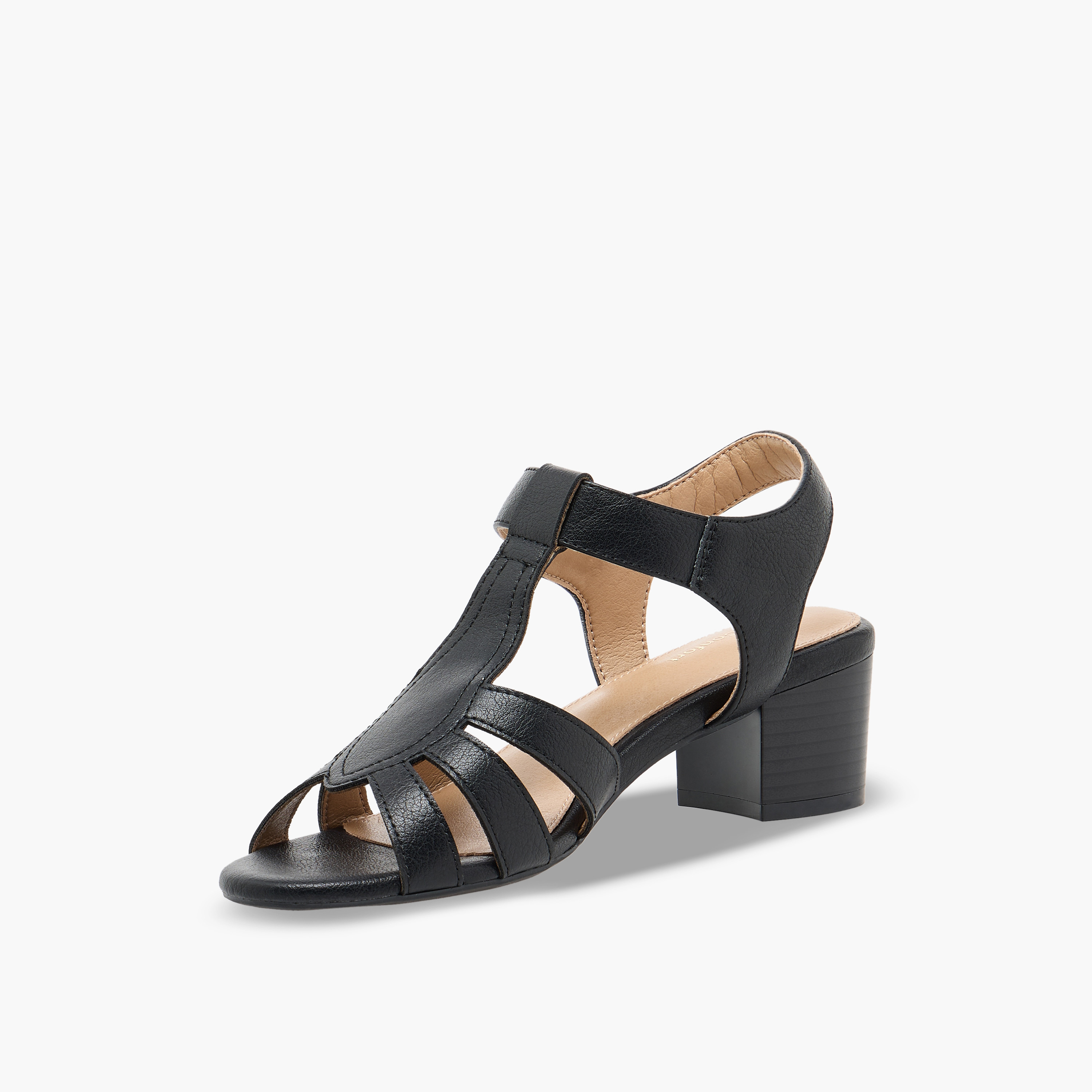 صندل بأحزمة وكعب سميك للنساء من لو كونفورت-women-shoes-sandals-heeled-image-4