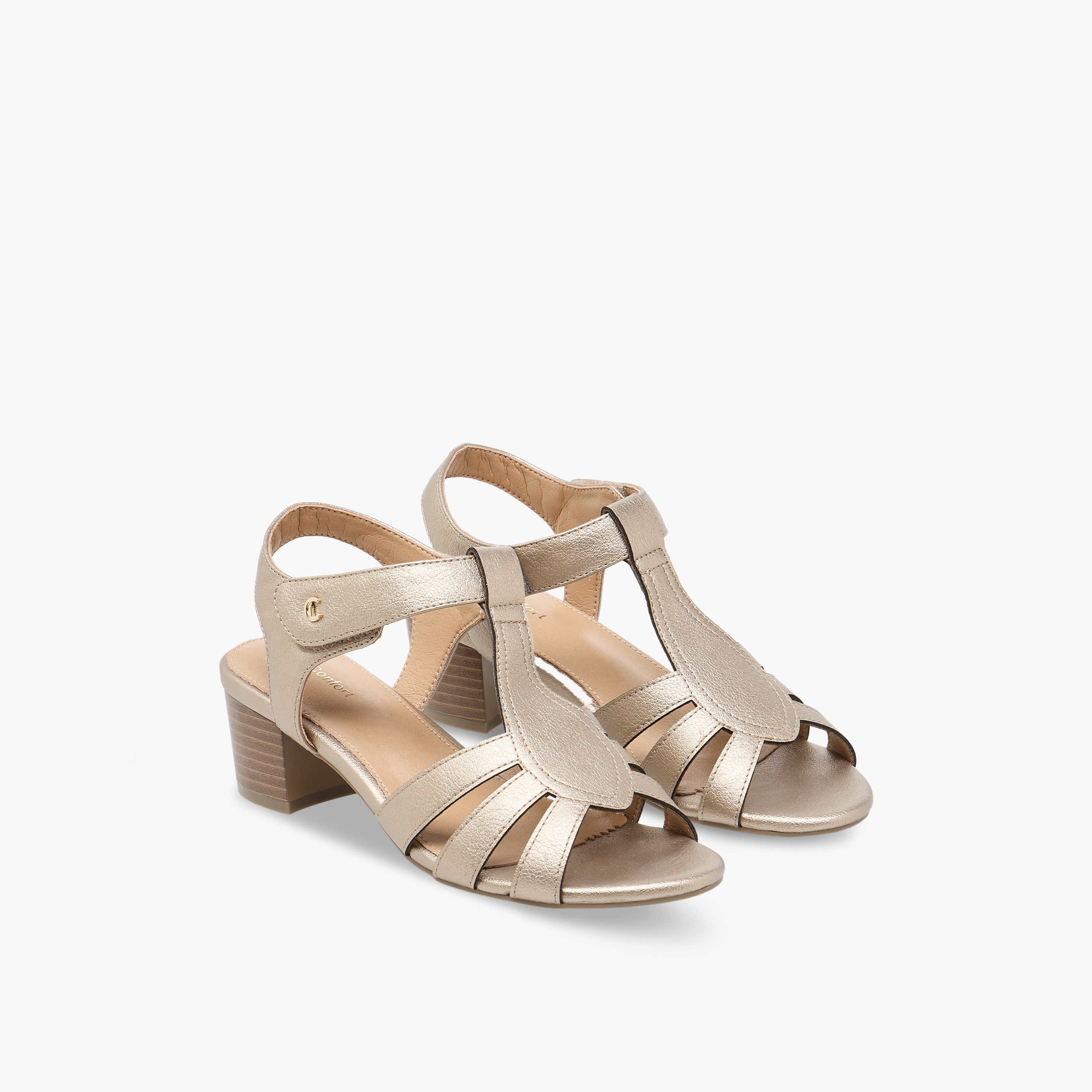 Le Confort Women Block Heel Strap Sandals-women-shoes-sandals-heeled-image-1