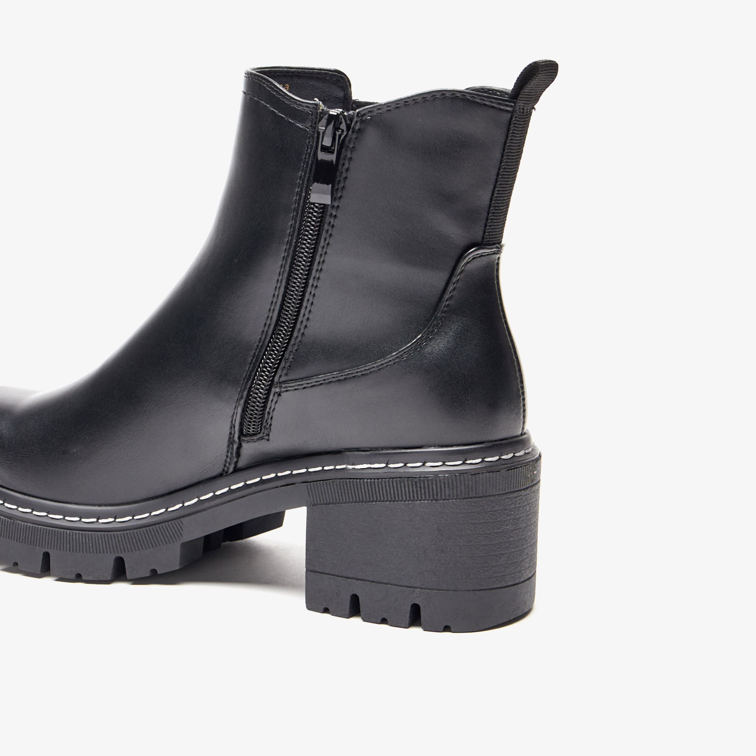 بوت بطول الكاحل سادة سهل الارتداء بسحاب إغلاق للنساء من لي كوبر-women-shoes-boots-image-5
