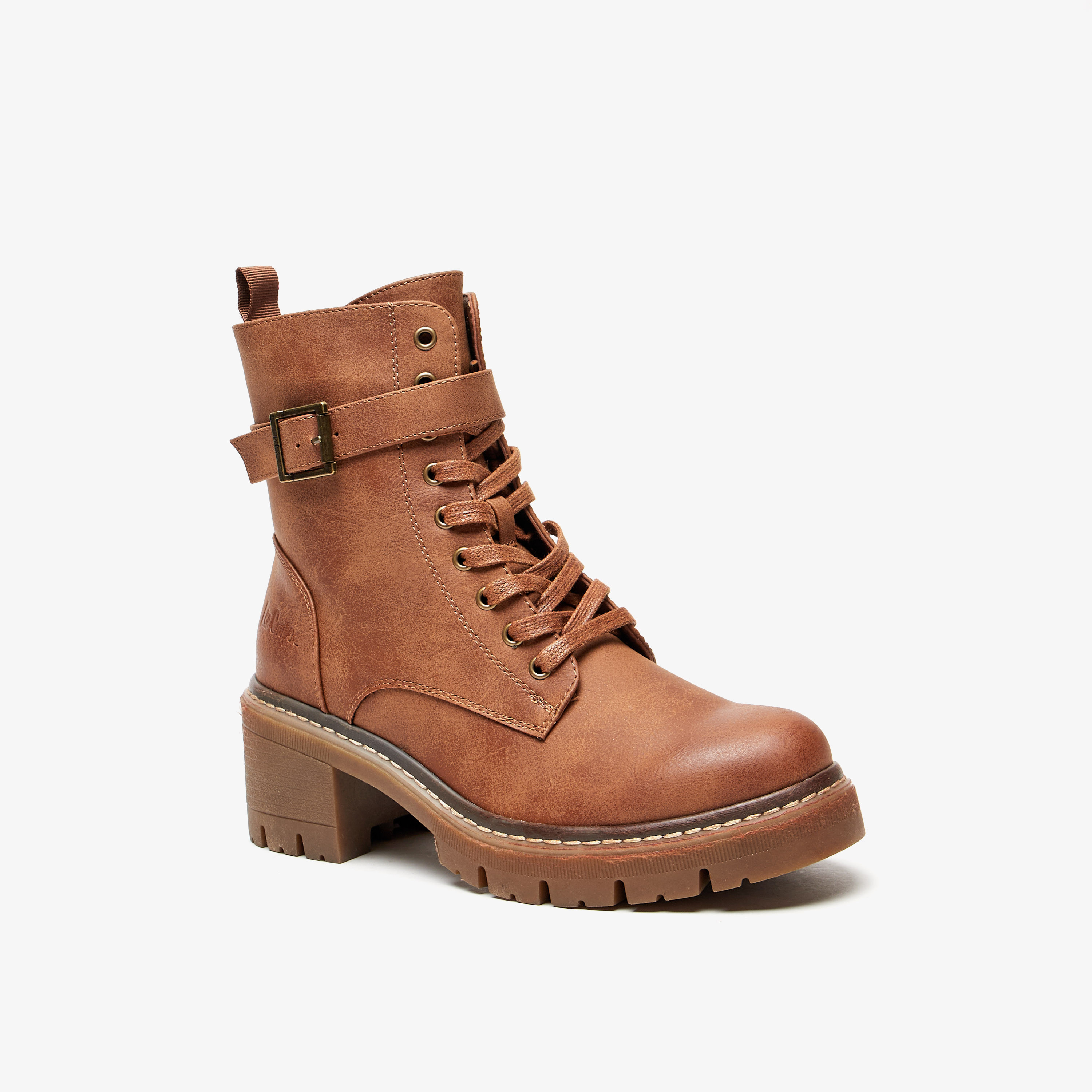 Lee Cooper Women's Solid Ankle Boots with Zip Closure-women-shoes-boots-image-1