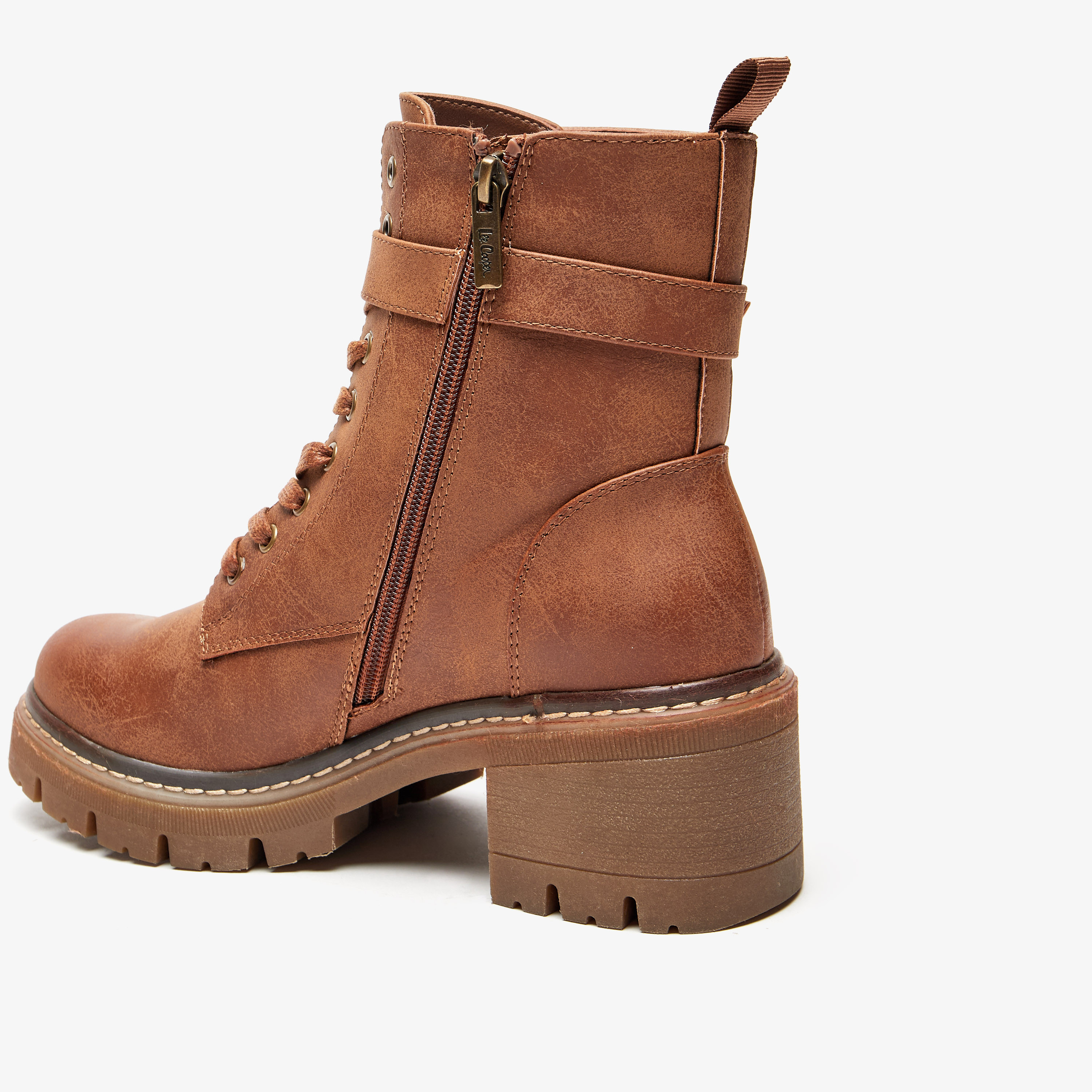 Lee Cooper Women's Solid Ankle Boots with Zip Closure-women-shoes-boots-image-6