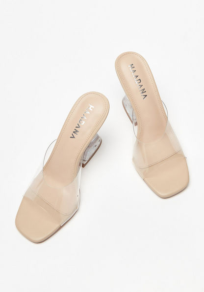 Haadana Open Toe Slip-On Sandals with Block Heels-Women%27s Heel Sandals-image-2