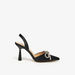Celeste Women's Bow Embellished Slingback Stiletto Heels-Women%27s Heel Shoes-thumbnail-1