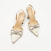 Celeste Women's Bow Embellished Slingback Stiletto Heels-Women%27s Heel Shoes-thumbnail-1