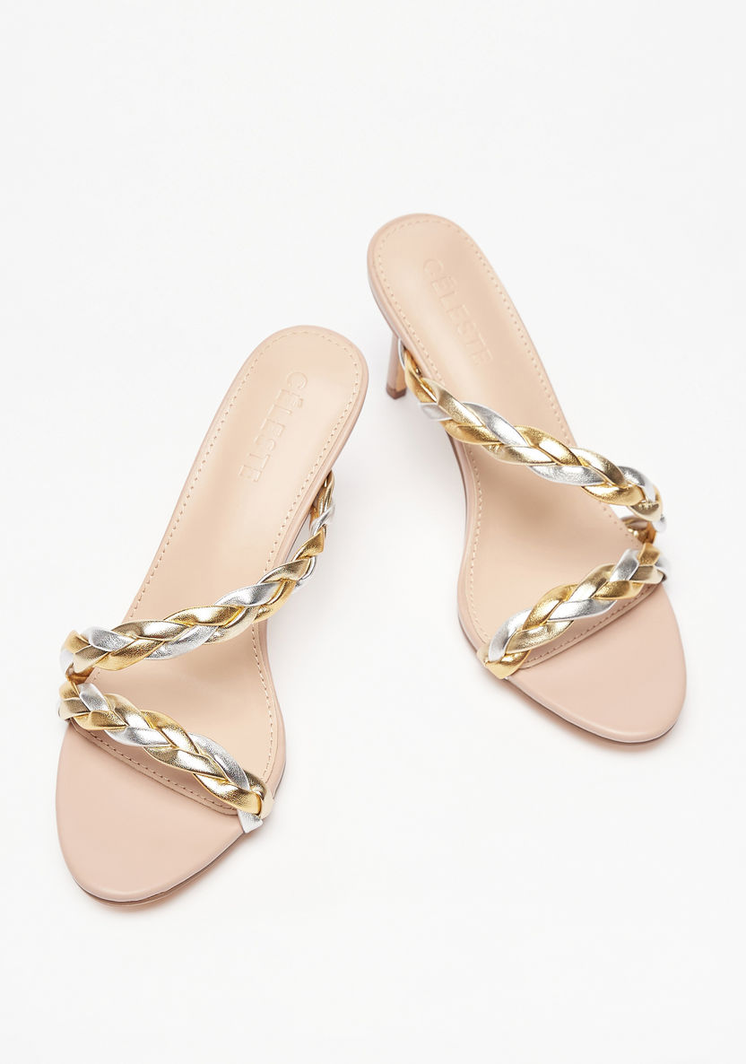 Celeste Women's Braided Strap Sandals with Stiletto Heels-Women%27s Heel Sandals-image-2
