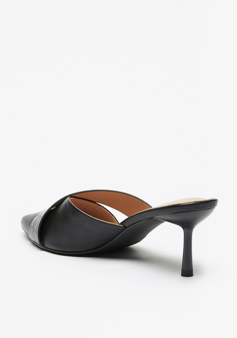 Celeste Women's Textured Slip-On Sandals with Stiletto Heels-Women%27s Heel Shoes-image-1