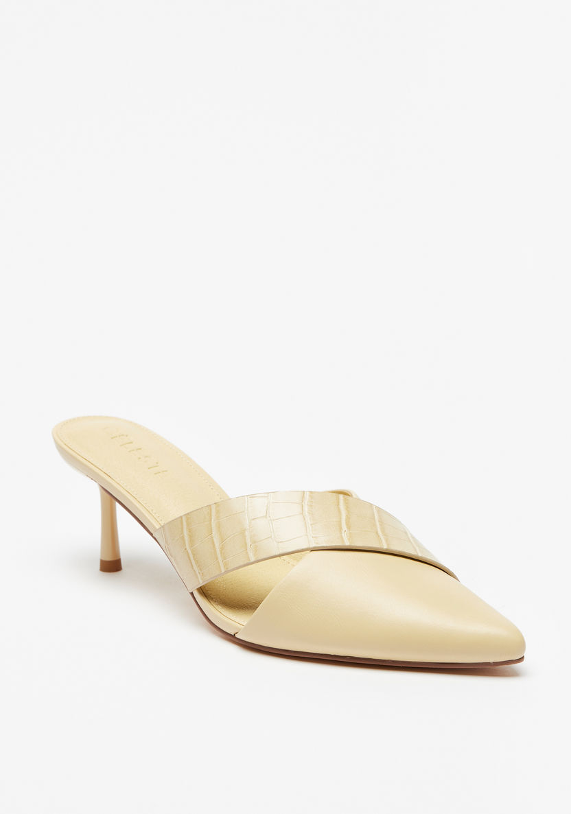 Celeste Women's Textured Slip-On Sandals with Stiletto Heels-Women%27s Heel Shoes-image-0