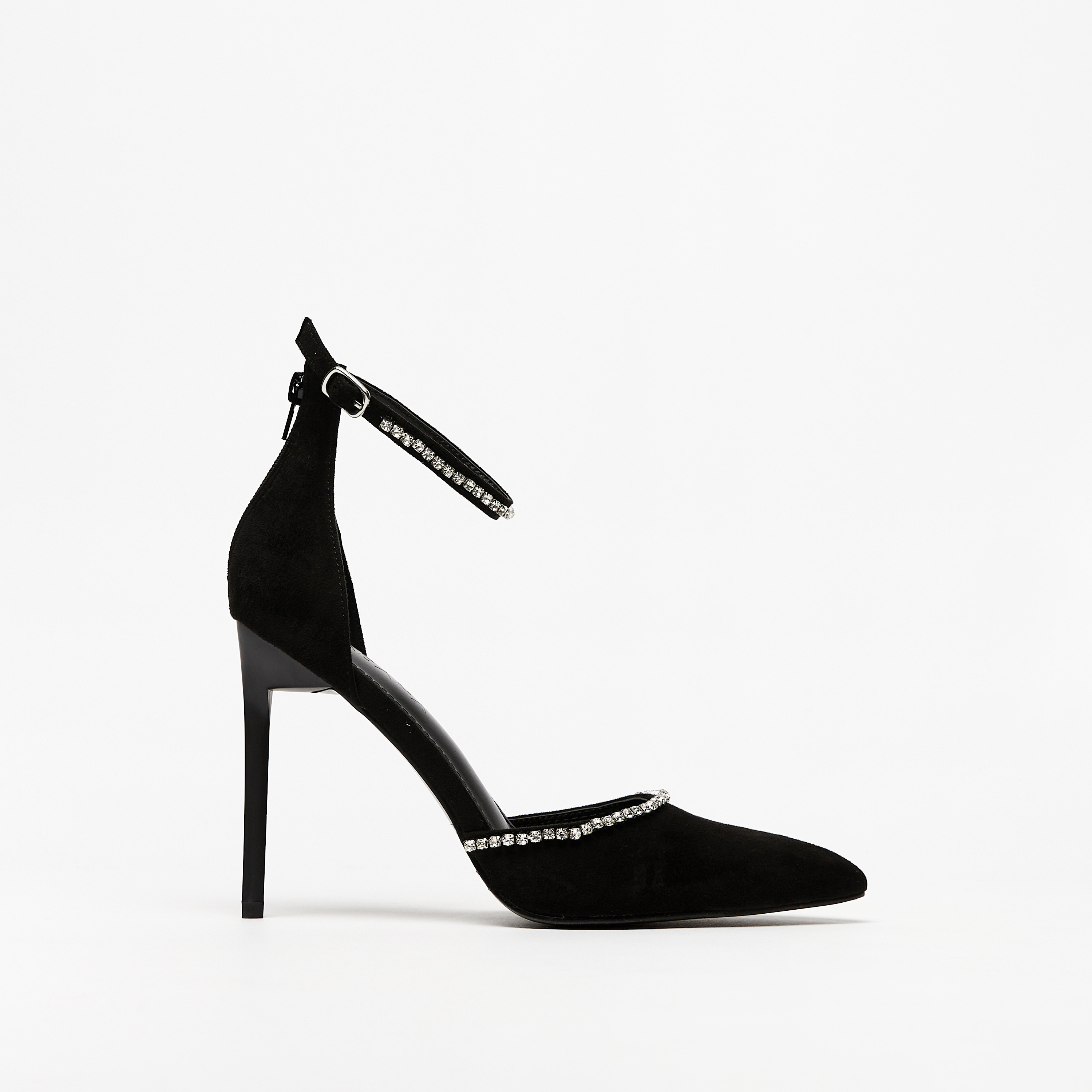 حذاء مدبب مزين بحزام حول الكاحل وكعب ستيليتو من هادانا-women-shoes-heels-image-1