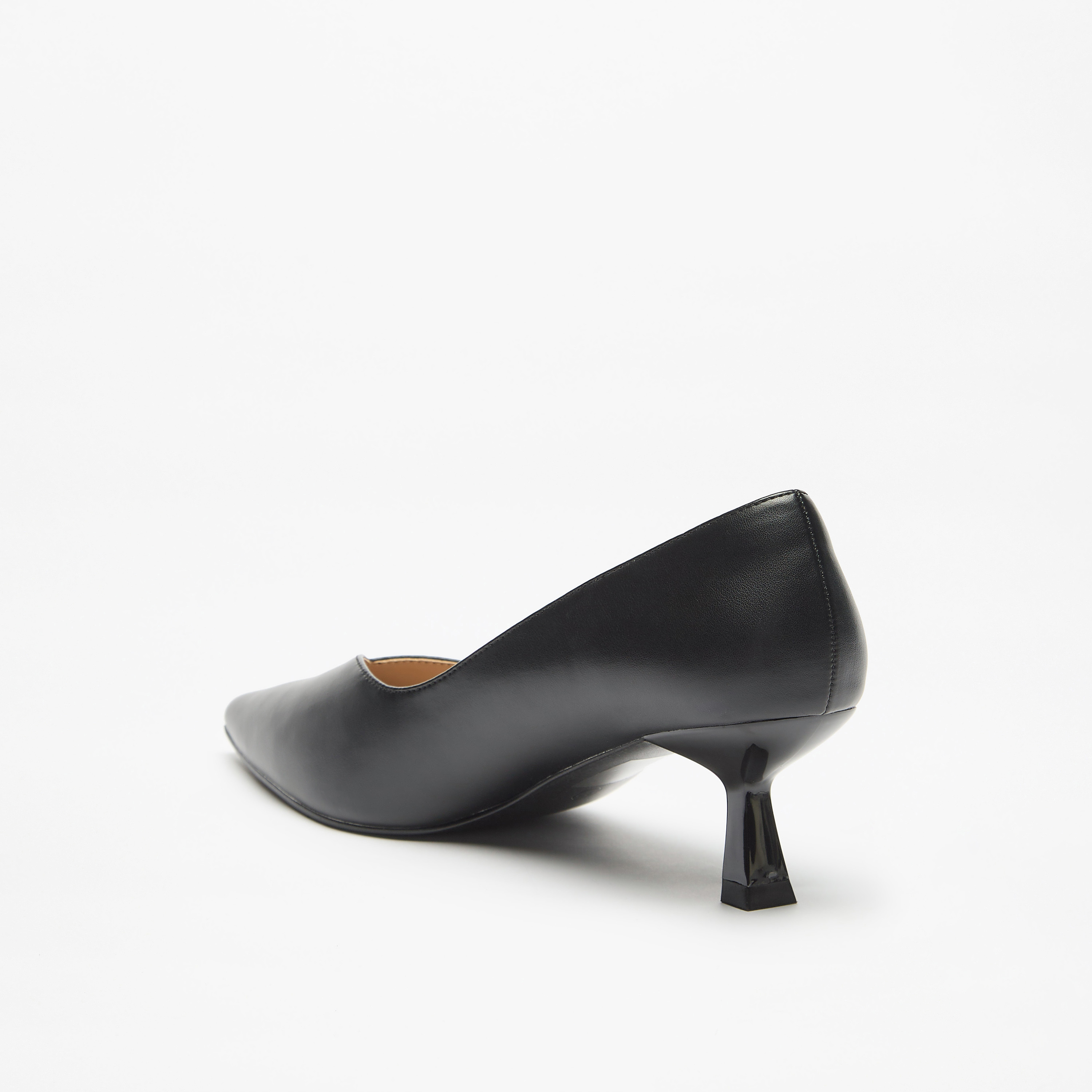 حذاء كلاسيكي سادة سهل الارتداء بكعب صغير من فلورا بيلا-women-shoes-heels-image-2