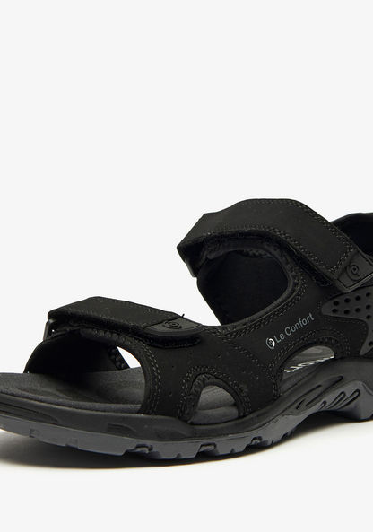 Le Confort Textured Floaters with Hook and Loop Closure-Men%27s Sandals-image-3