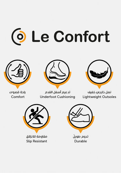 Le Confort Textured Floaters with Hook and Loop Closure