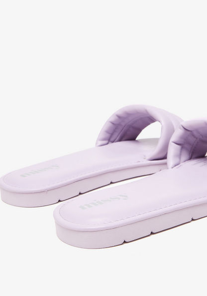 Missy Quilted Open Toe Slip-On Slide Slippers-Women%27s Flip Flops & Beach Slippers-image-2