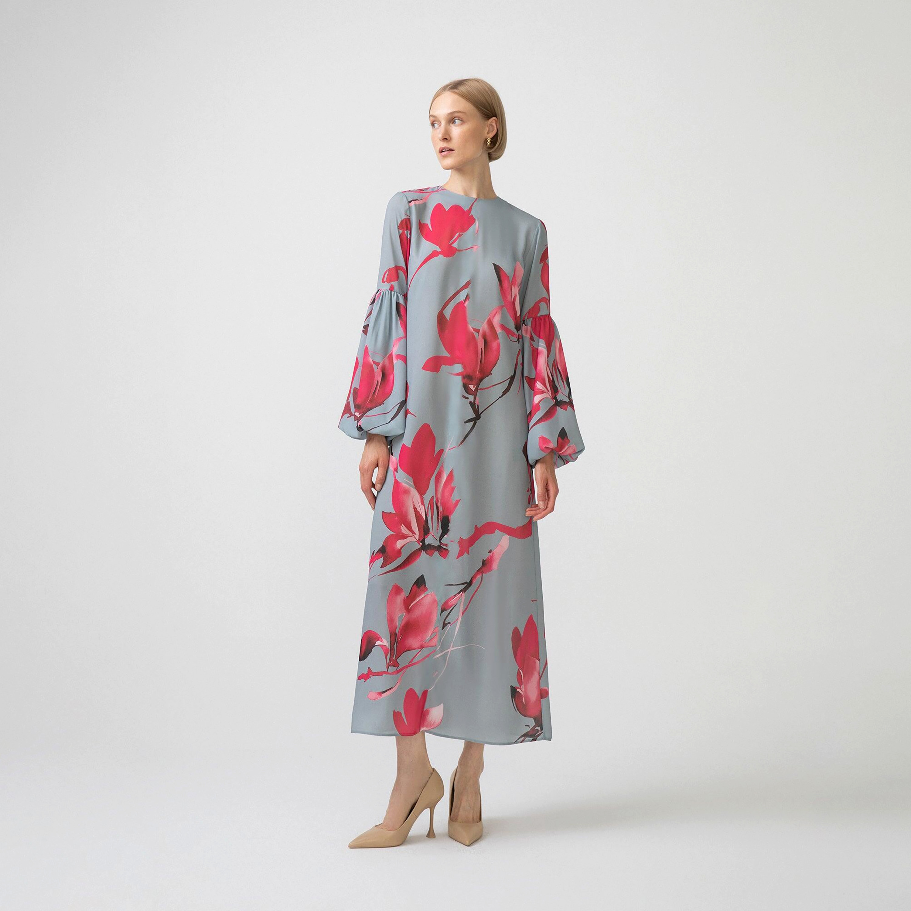Touche Prive Floral Round Neck Maxi Dress-women-clothing-dresses-image-1