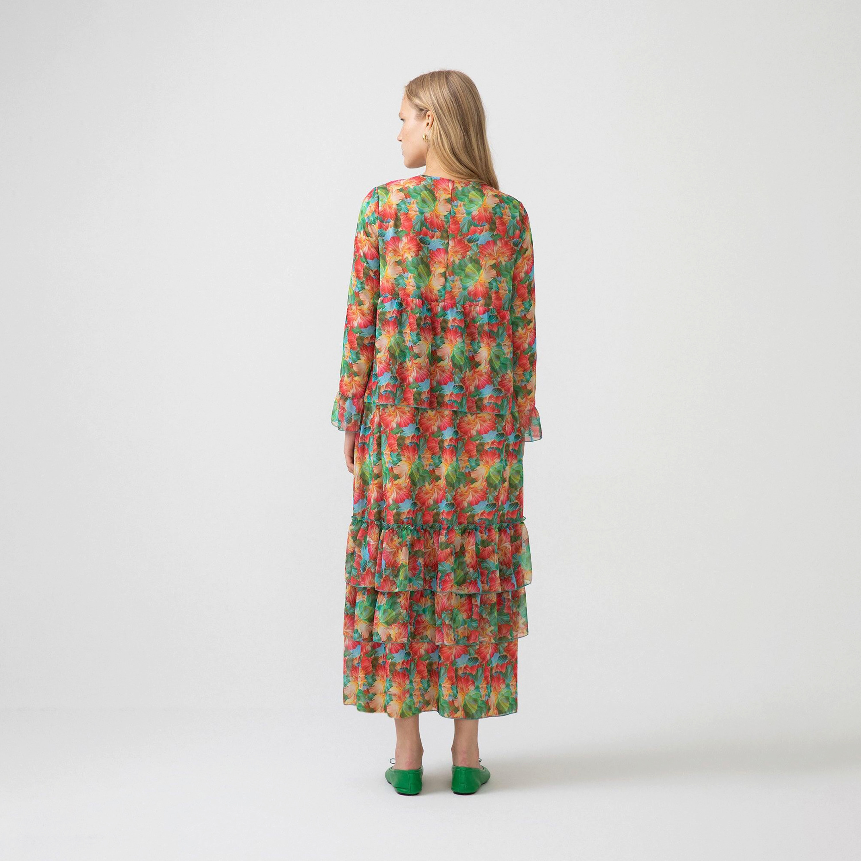 فستان ماكسي بياقة دائرية مع زھور من توش بريف-women-clothing-dresses-image-4