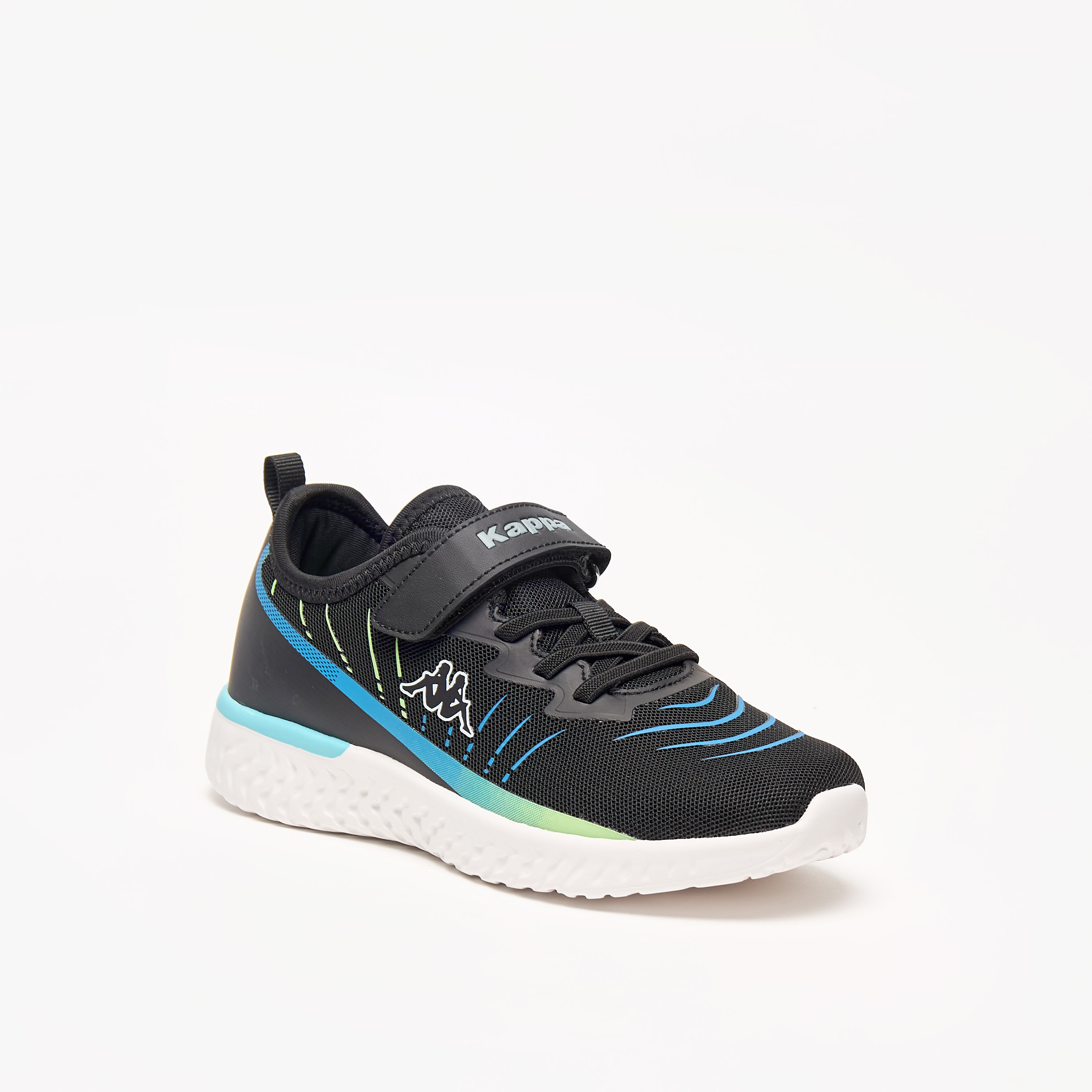 Kappa Kids' Logo Detail Sports Shoes with Hook and Loop Closure-sports-boys-shoes-image-1