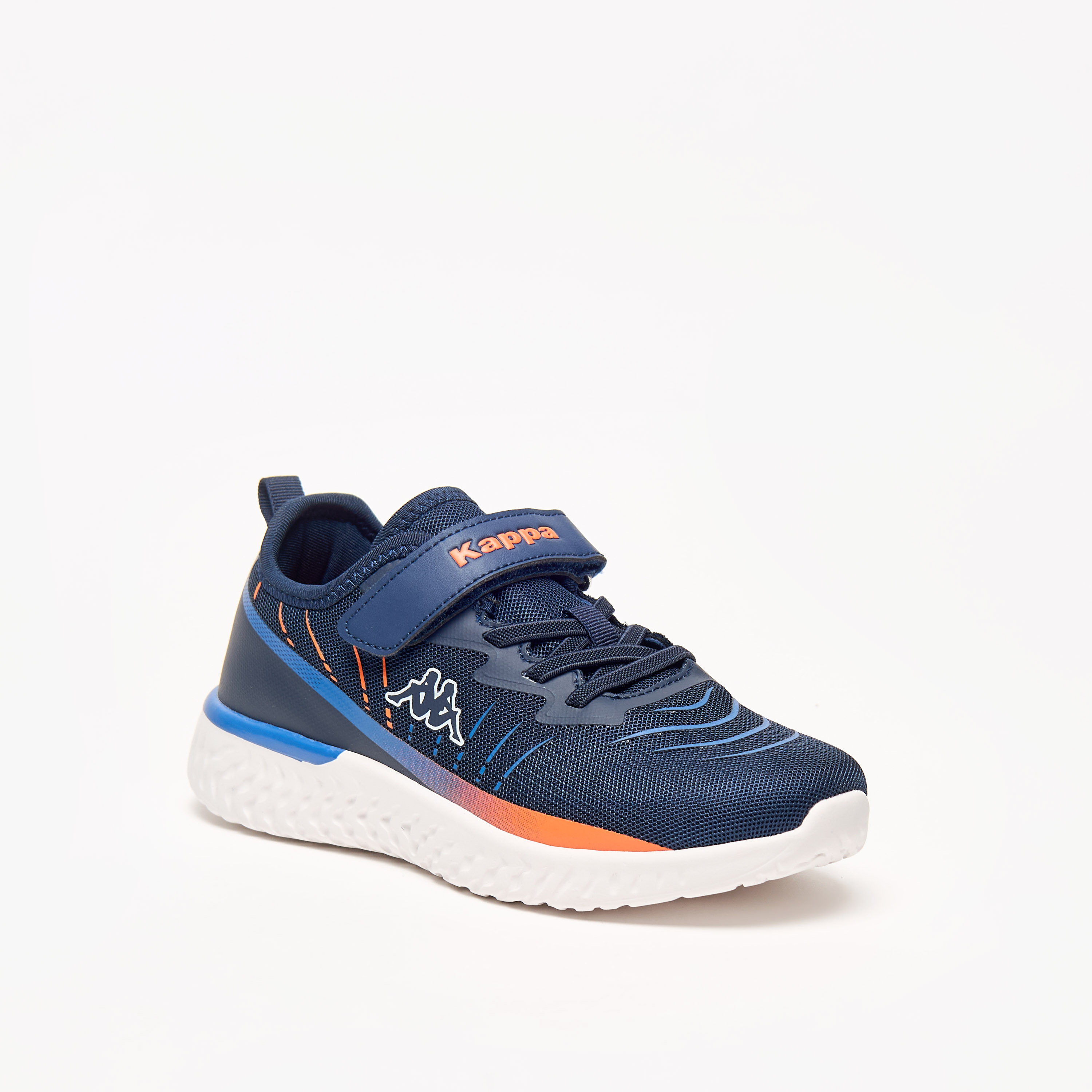 حذاء رياضي بشريط إغلاق لاصق وتفاصيل شعار للأولاد من كابا-sports-boys-shoes-image-1