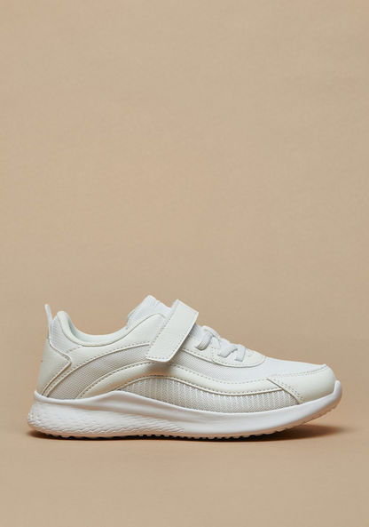 Dash Textured Sneakers with Hook and Loop Closure